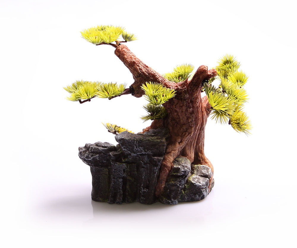 Aqua One Bonsai Small - Mini Artificial Bonsai Tree for Home & Office Decor, Zen Garden, Desktop, Shelf Display, and Gift Ideas