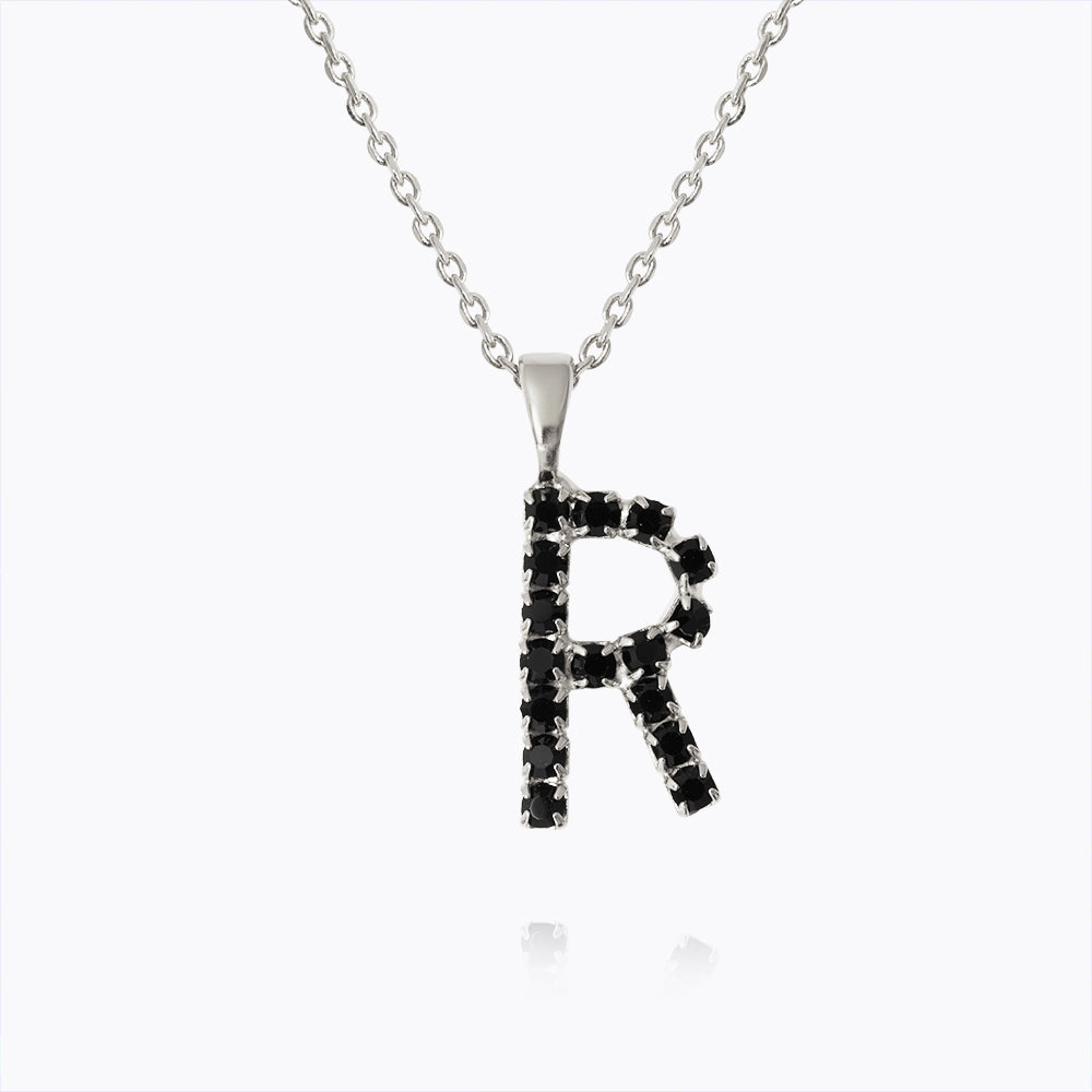 Mini Letter Necklace in Black - Personalized Initial Pendant for Women - Perfect for Gifts, Everyday Wear & Special Occasions