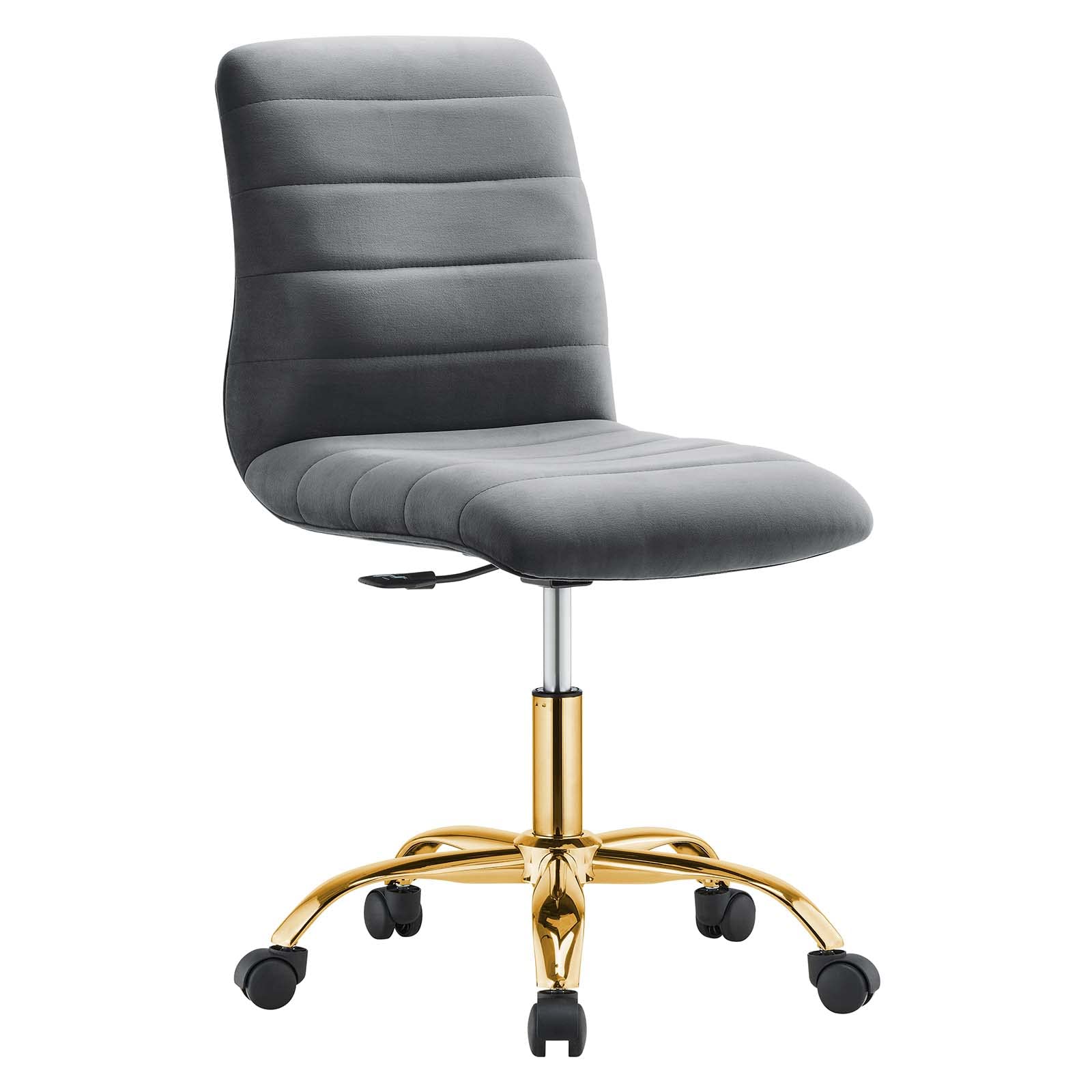 Modway Ripple Office Desk & Chair Set - Gold Gray for Home Workspace