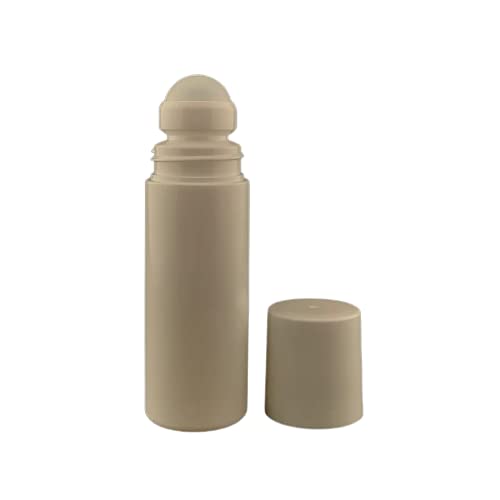 4-Pack 50ml Empty Refillable White Plastic Deodorant Bottles with Roller Balls - Essential Oil Roller Bottles for DIY Perfume, Aromatherapy & Travel (Set of 4) | Perfect for Home, Gym & On-the-Go Use