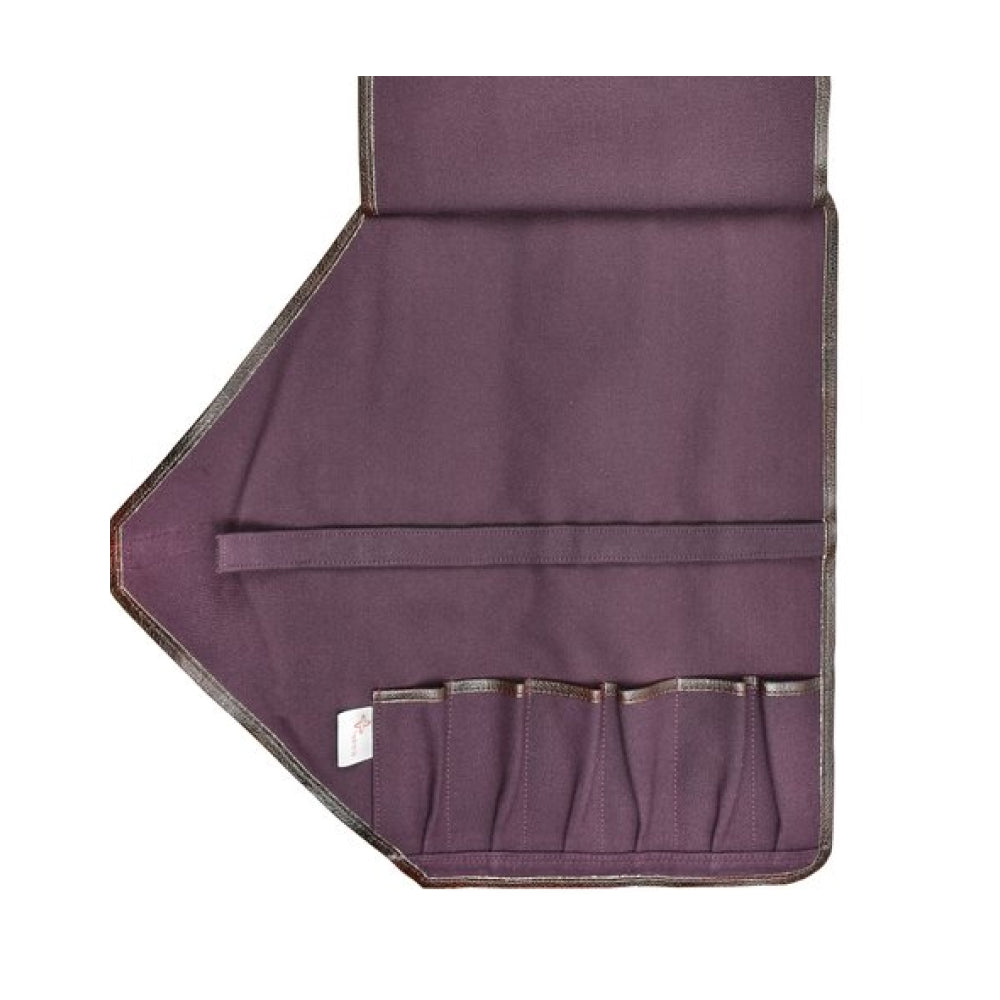 Boldric BOCW131 6-Pocket Navy Blue Canvas Knife Storage Bag - Perfect for Chefs, Hunters & Outdoor Enthusiasts