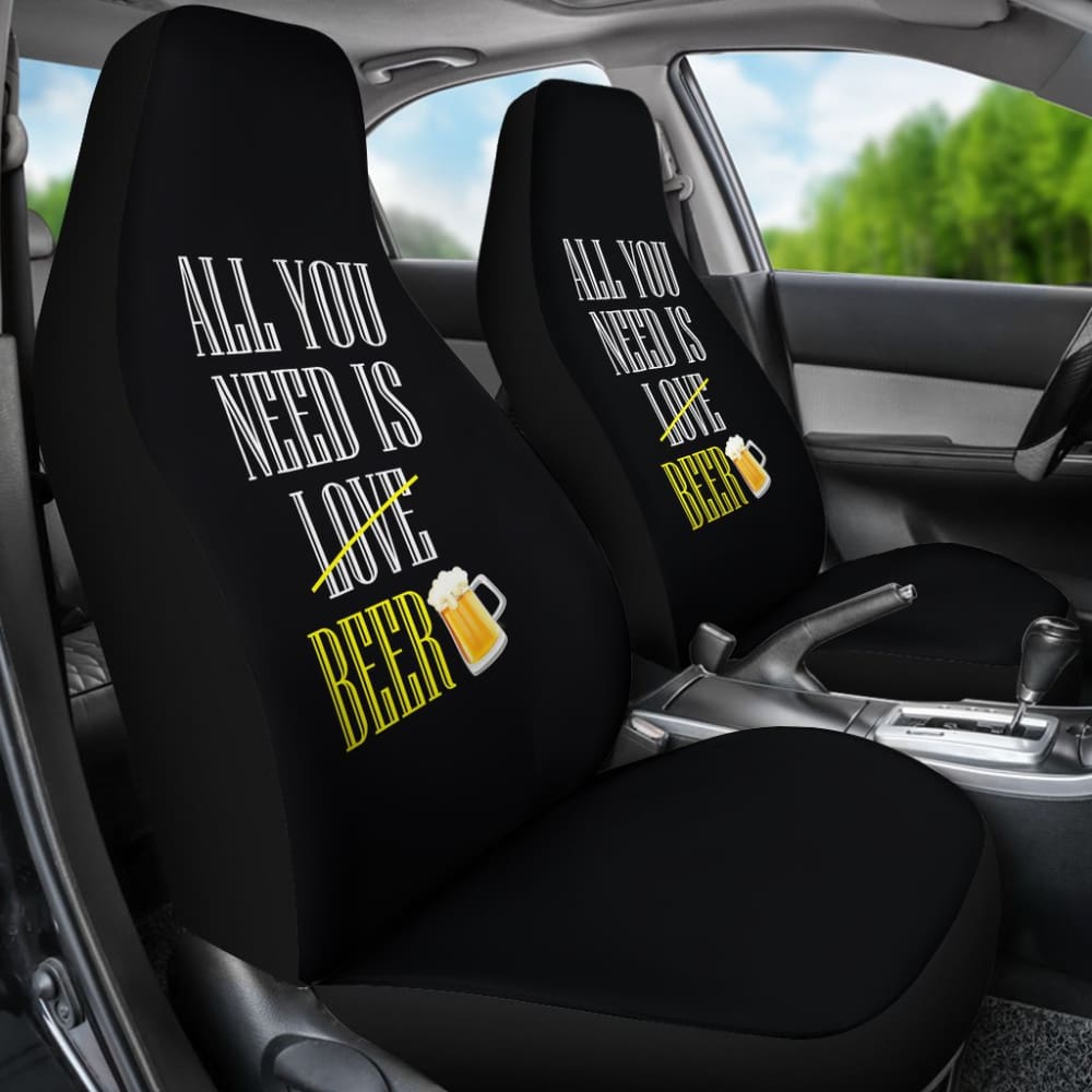 Premium Beer-Themed Car Seat Covers - Universal Fit for Cars & Trucks - Perfect for Beer Lovers & Tailgating Parties