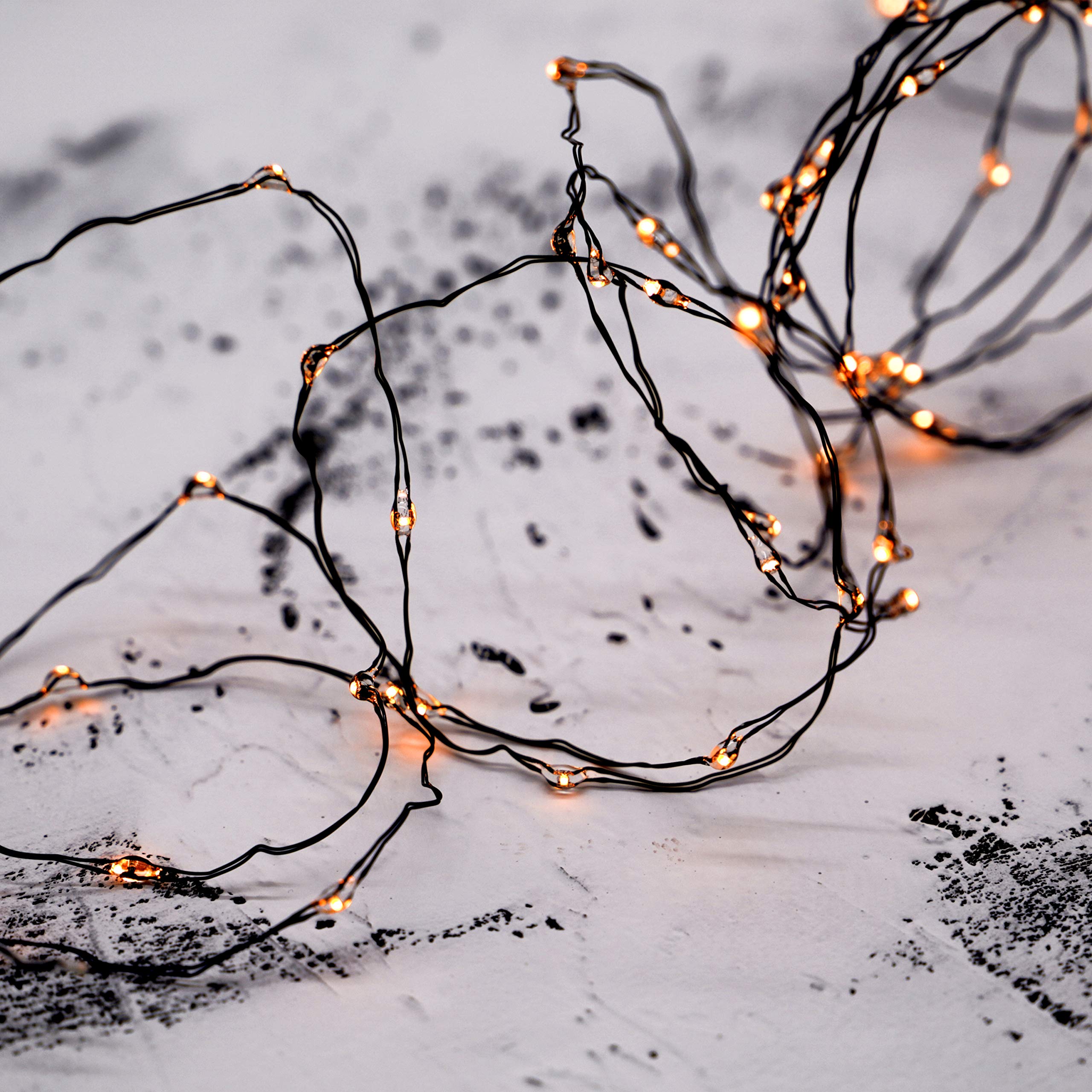 Fall Fairy Lights - Battery Operated String Lights for Thanksgiving & Indoor Decor (Orange) - Perfect for Autumn Home Decor