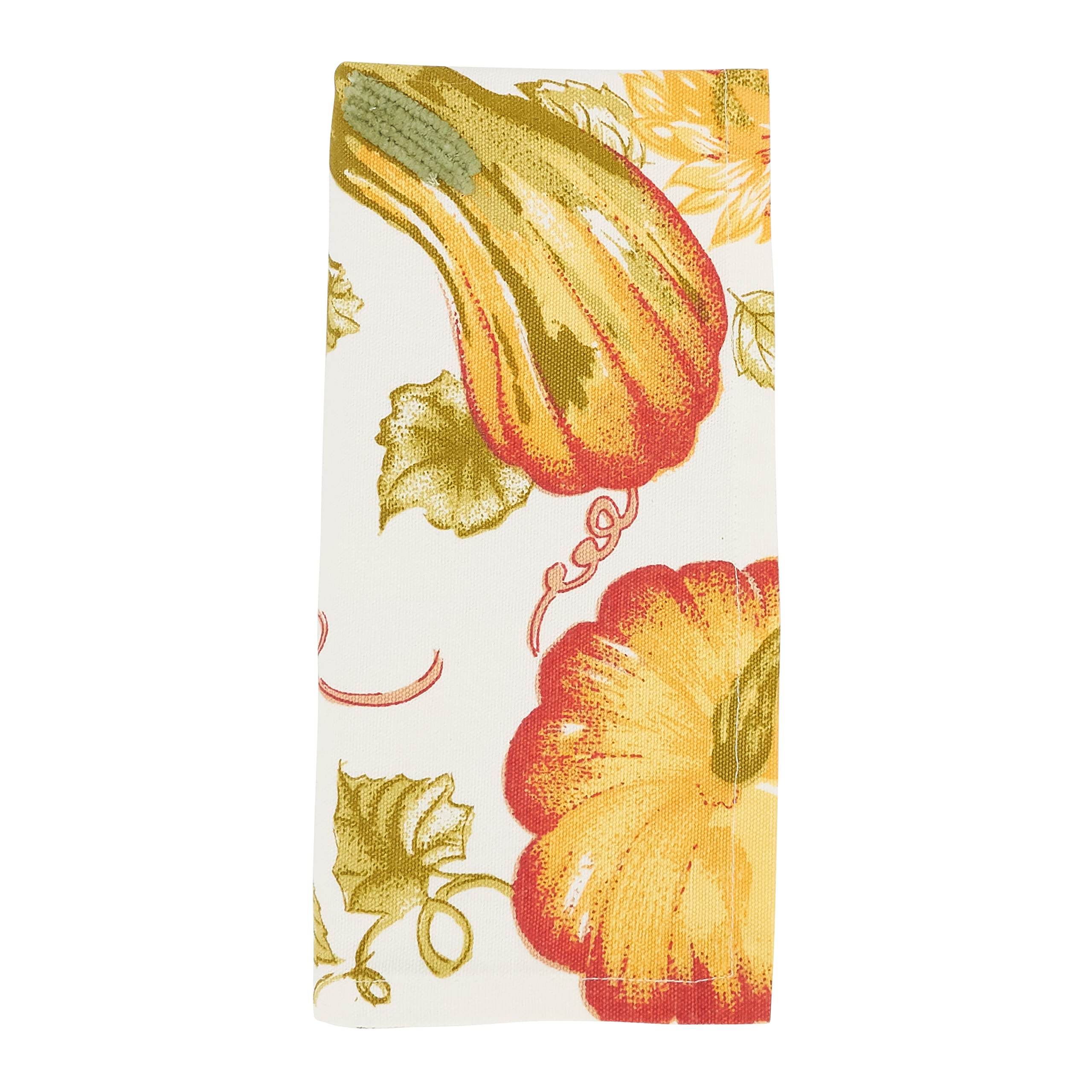 Pumpkins Design Table Napkins (Set of 4) - Premium Cotton Thanksgiving & Fall Dinner Party Decorations for Holiday Table Setting
