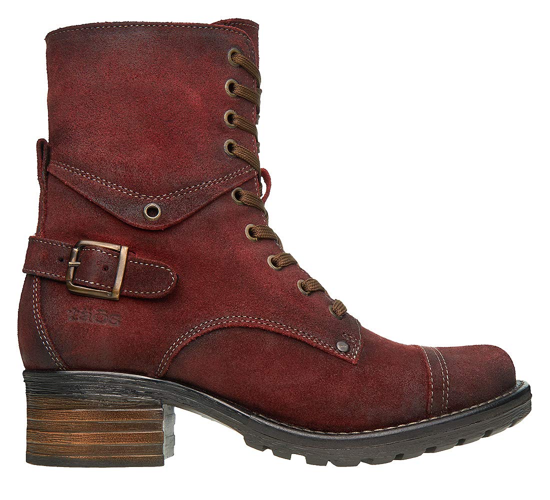 Taos Crave Women's Comfort Boots - Stylish Lace-Up & Zipper Ankle Boots with Removable Arch Support Footbed - Perfect for Everyday Wear, Work & Casual Outfits
