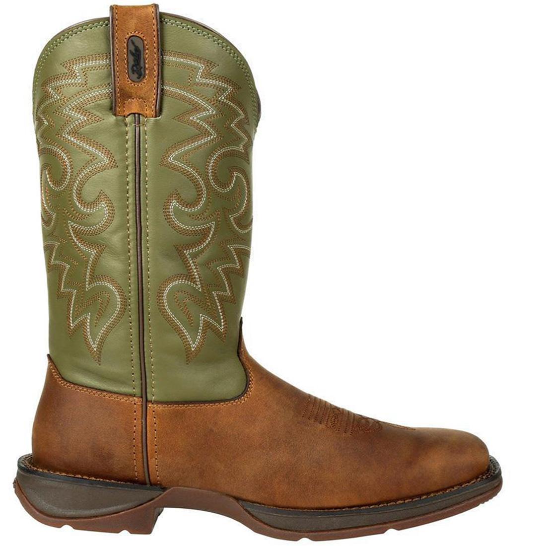 Rebel Coffee & Cactus Western Boots - Women's Pull On Cowboy Boots for Country Dancing, Rodeo & Casual Wear