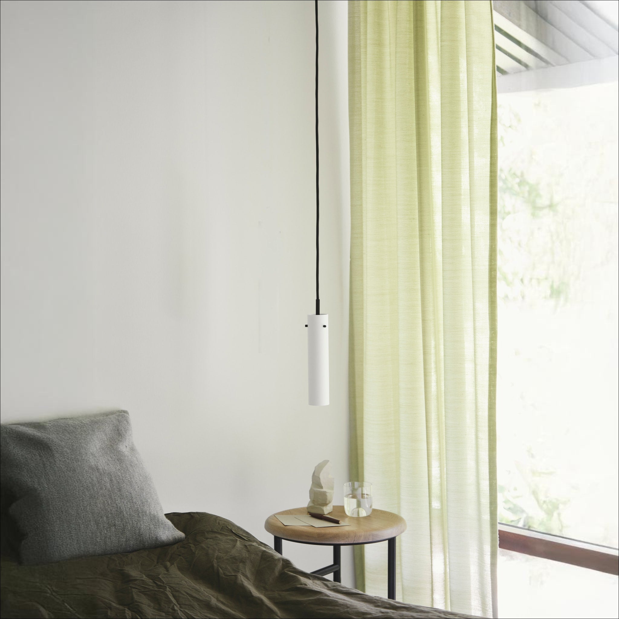 FRANDSEN FM2014 Modern Pendant Light - White & Black, 5.5