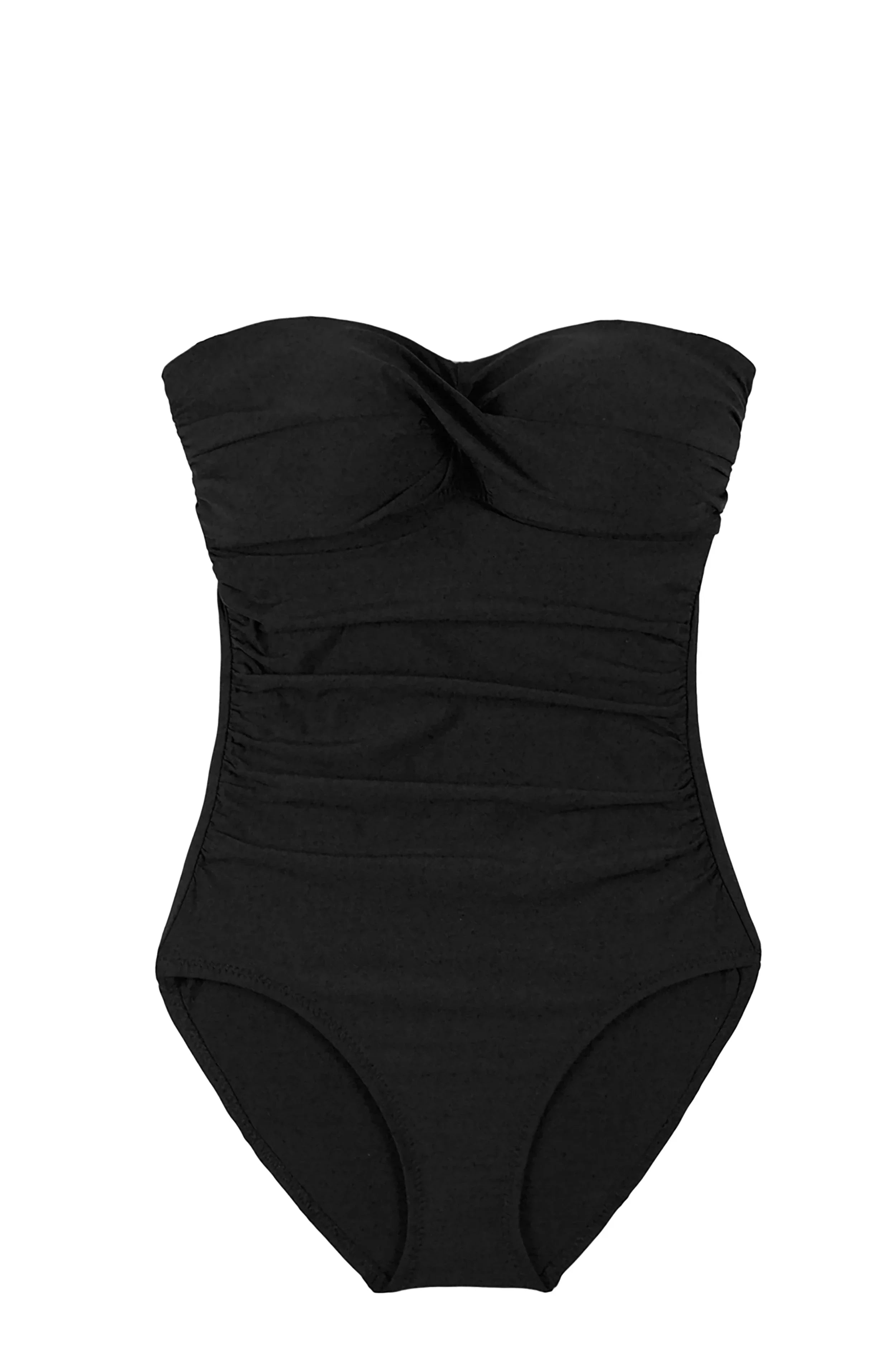 Twist Bandeau One Piece Swimsuit - Black | Sexy Monokini for Women | Perfect for Beach, Pool & Summer Vacations