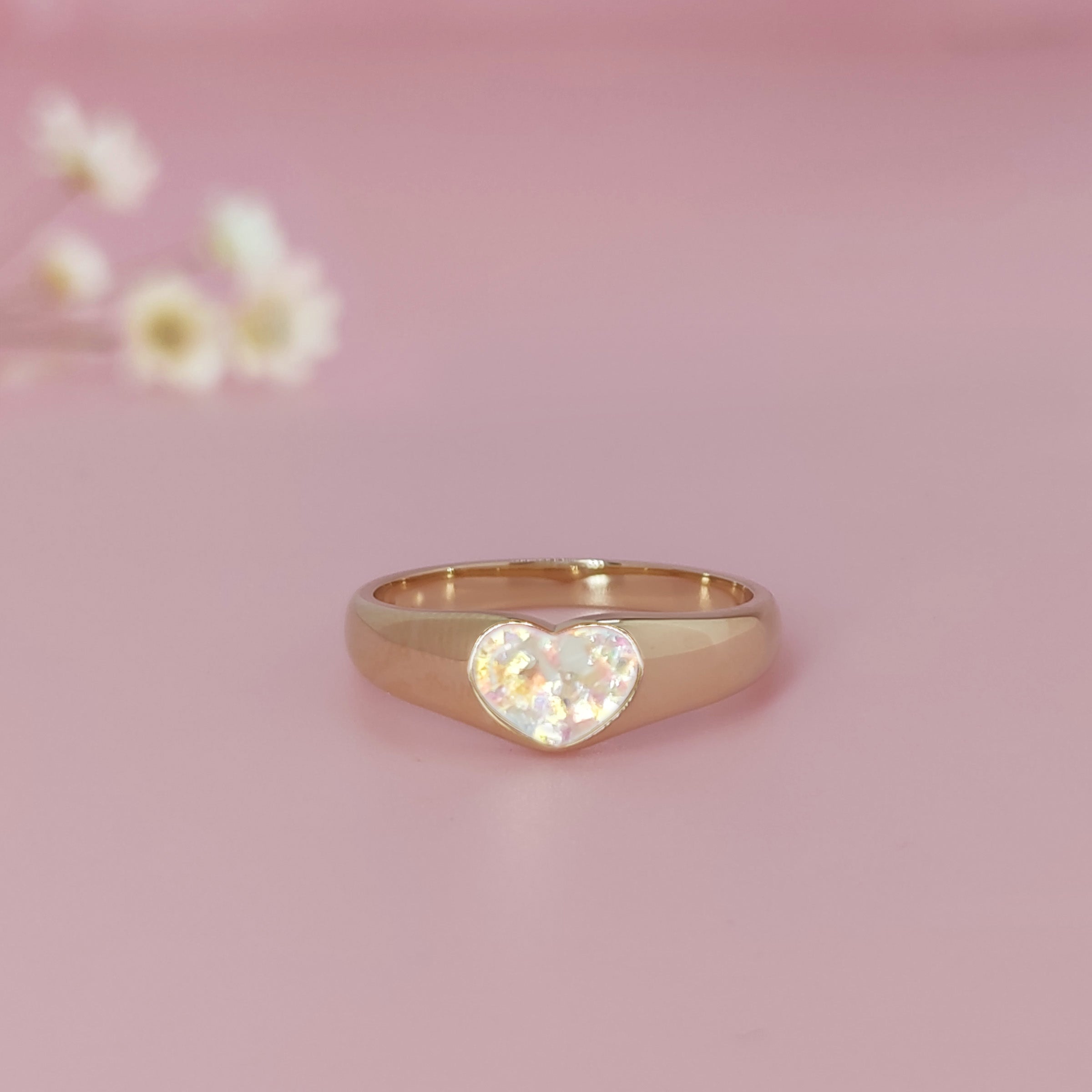 Eternal Heart Ashes Ring - Memorial Jewelry for Loved Ones | Perfect for Remembrance, Sympathy Gifts & Funeral Keepsakes