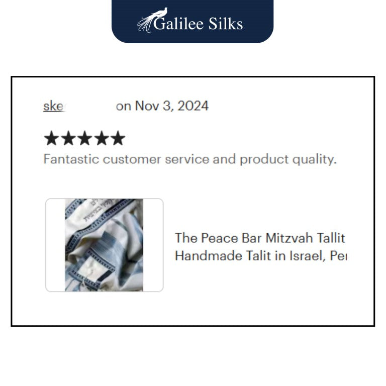 Men's Peace Tallit Prayer Shawl - Premium Bar Mitzvah Tallit Set for Jewish Religious Ceremonies | Perfect for Synagogue Worship, Torah Reading & Coming of Age Celebrations
