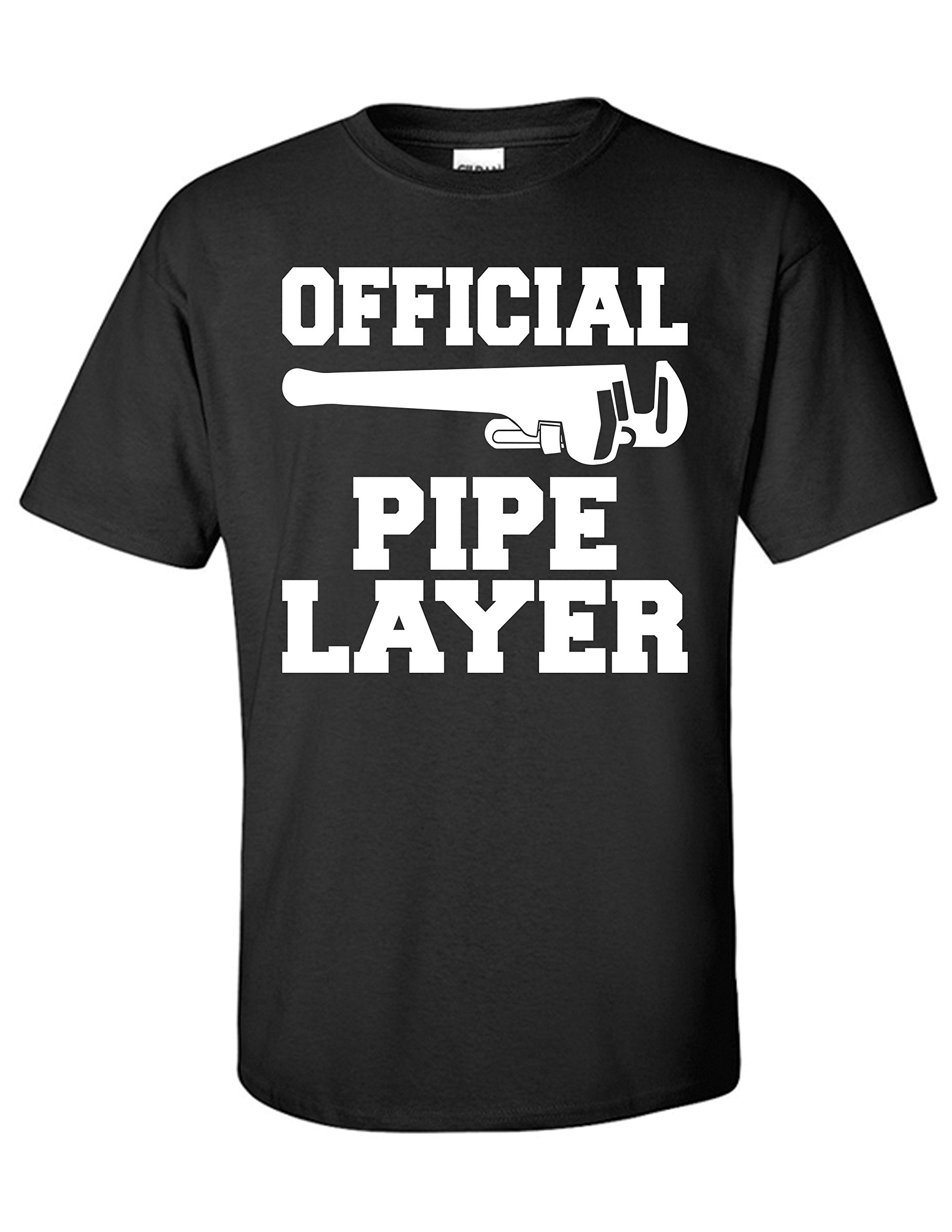 STUFF WITH ATTITUDE Pipe Layer Black T-Shirt for Men | Cool Graphic Tee for Construction Workers & Plumbers | Perfect Workwear & Casual Outfit