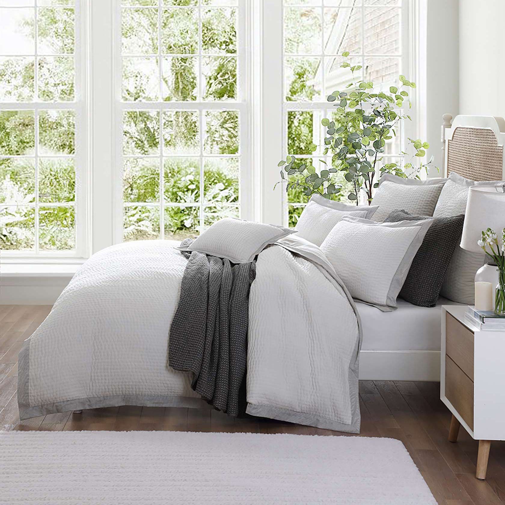 Premium Felix Charcoal Quilt Cover Set - Soft & Breathable Bedding Set - King/Queen Size - Luxury Bedroom Decor for Modern Homes - Perfect for Master Bedrooms, Guest Rooms & Airbnb Stays