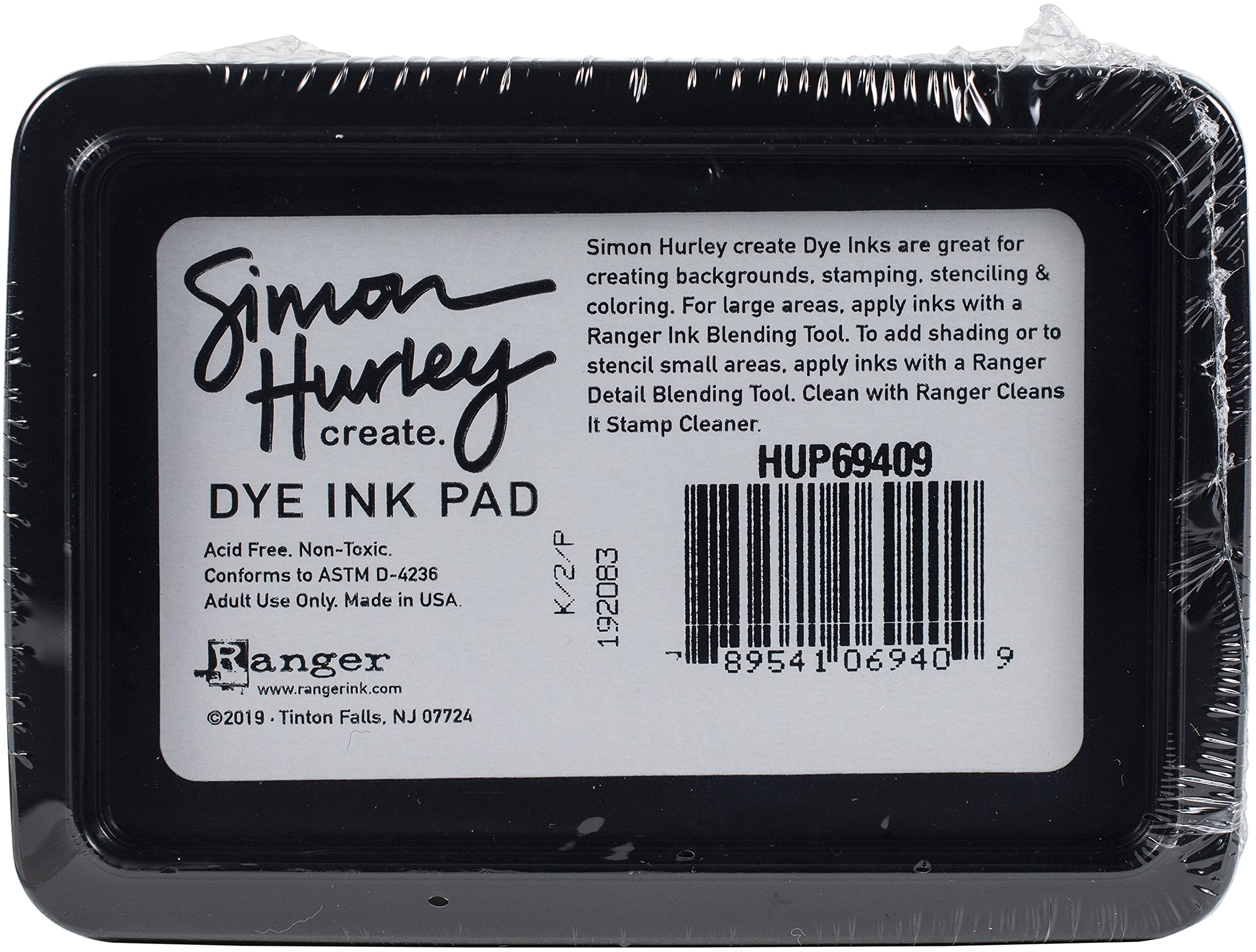 Simon Hurley SIMN HURLEY INK PADS - Premium Water-Based Ink Stamp Pads for Scrapbooking, Card Making & DIY Crafts | Sidewalk Chalk - Vibrant Outdoor Drawing for Kids & Creative Play