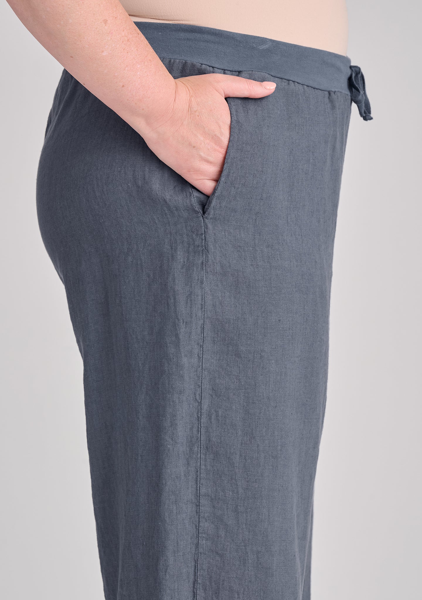 Renewed Linen Drawstring Pants for Women - Comfortable Casual Summer Beach Pants with Elastic Waist - Perfect for Yoga, Travel & Lounge Wear