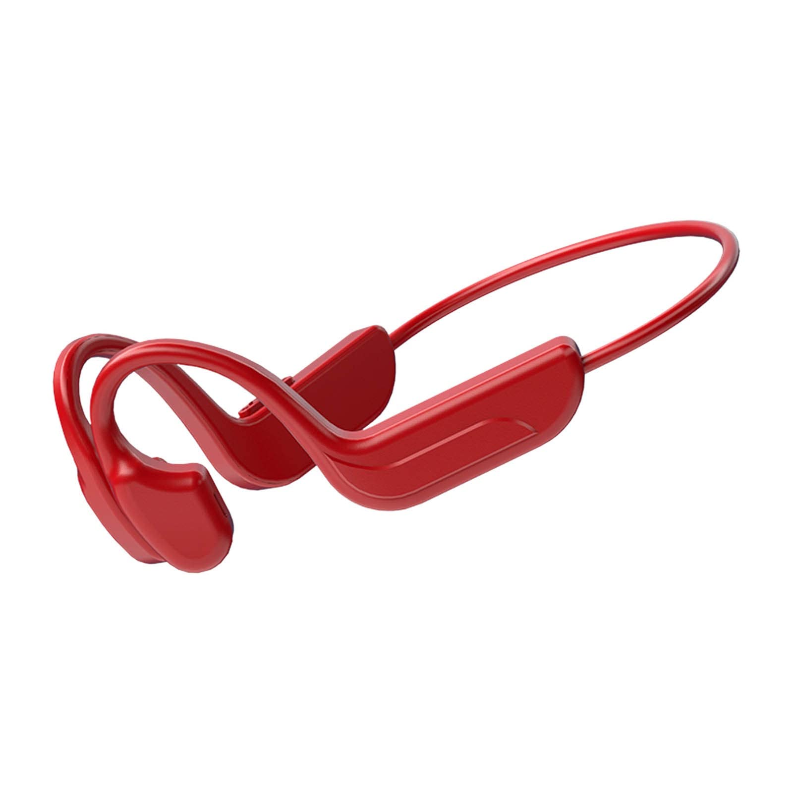 Wireless Bone Conduction Headphones - Bluetooth 5.0 Open-Ear Stereo Headset for Running, Cycling & Fitness | IPX5 Waterproof Sports Earbuds (Red) - Perfect for Outdoor Workouts, Gym Training & Commuting