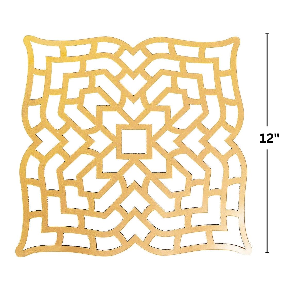 Premium Gold Foil Cardstock Placemats - 24-Piece Set for Elegant Dinner Parties, Weddings & Special Events - High-Quality Party Supplies for Table Decorations