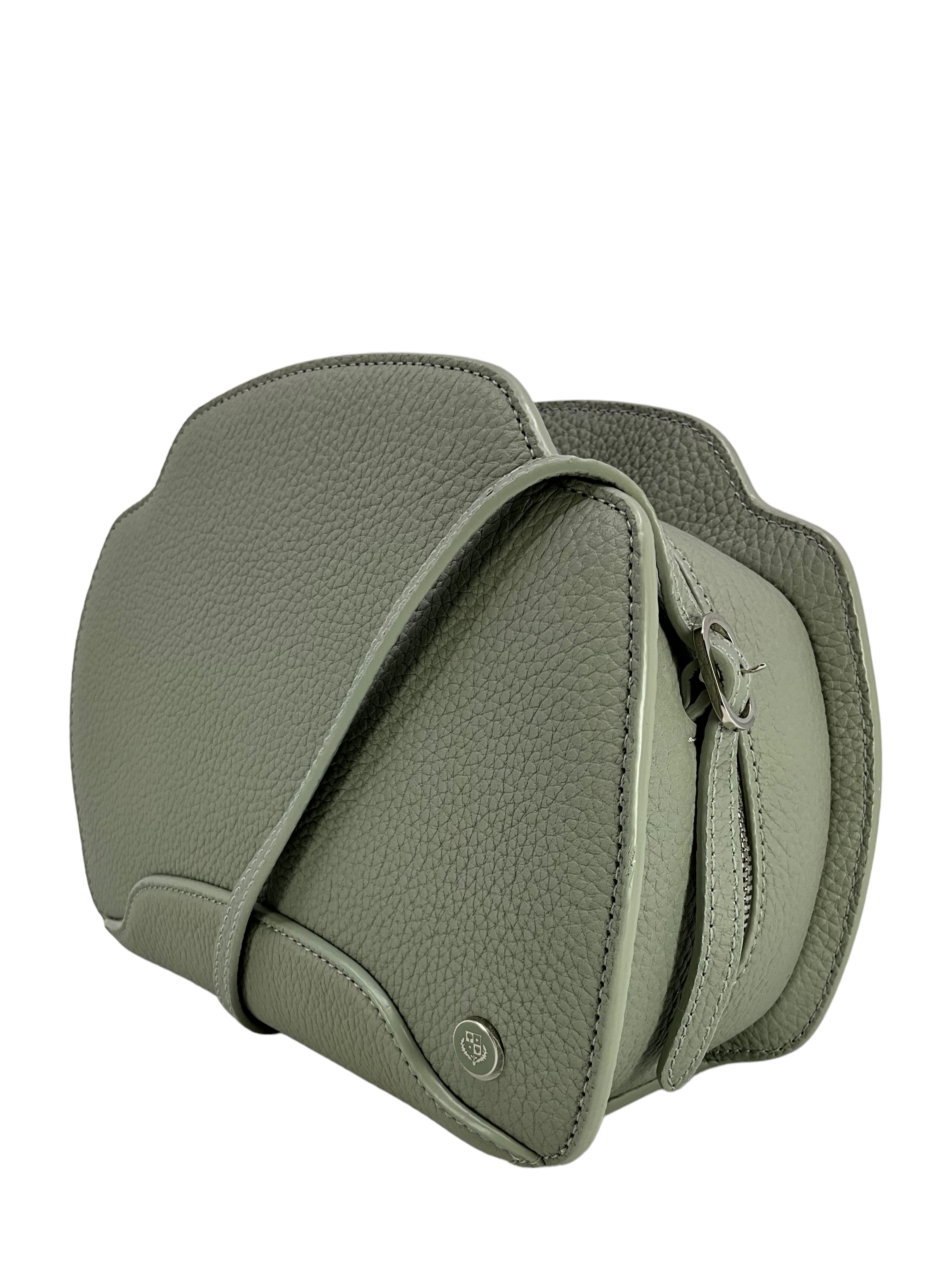 LORO PIANA Grained Calfskin Sesia Crossbody Bag for Women - Luxury Leather Shoulder Purse - Perfect for Work, Travel & Everyday Use