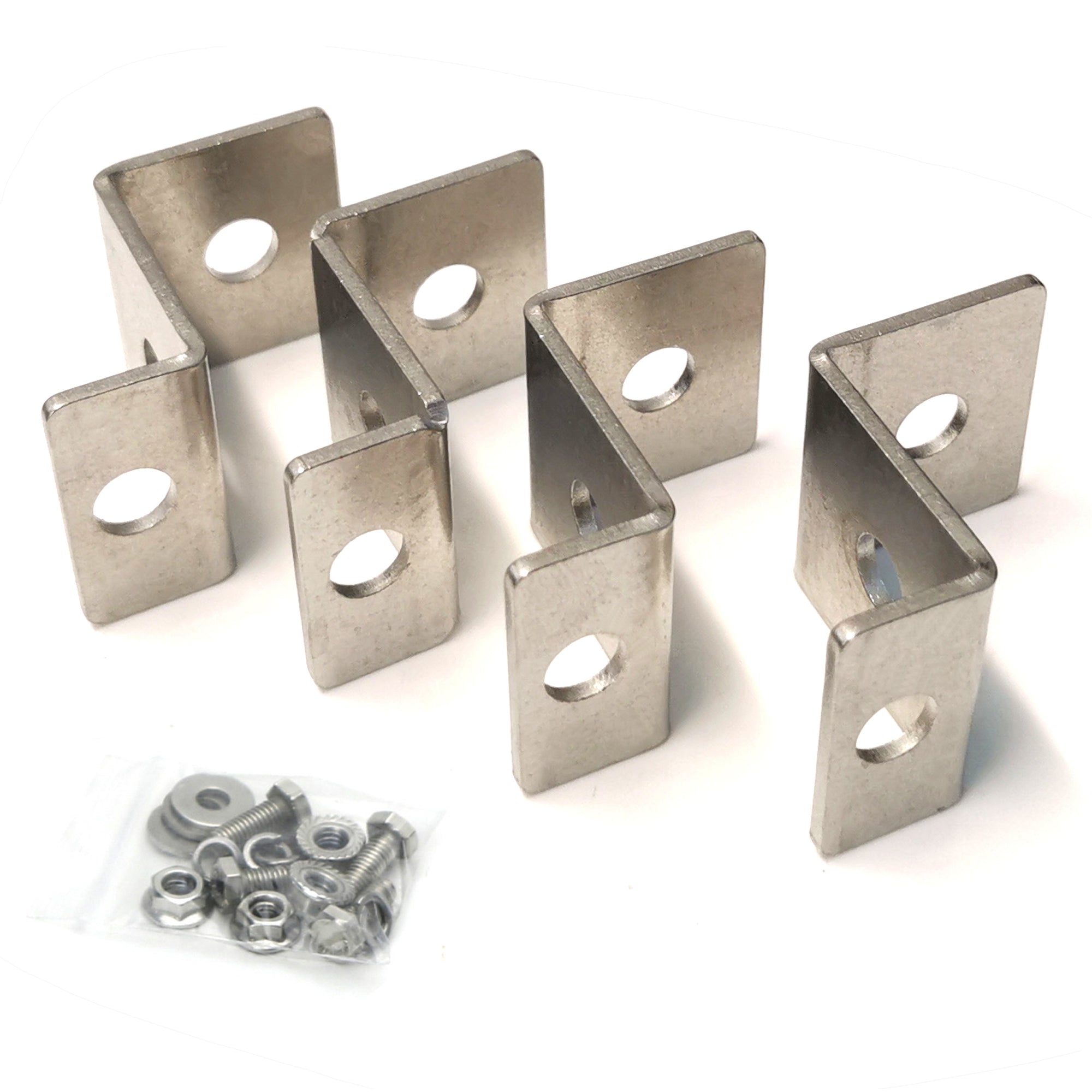4-Piece Solar Panel Aluminum Z-Shape Mounting Brackets for RV, Boat & Flat Roof Installation - Heavy Duty, Weatherproof Solar Panel Mounts for Off-Grid Power Systems