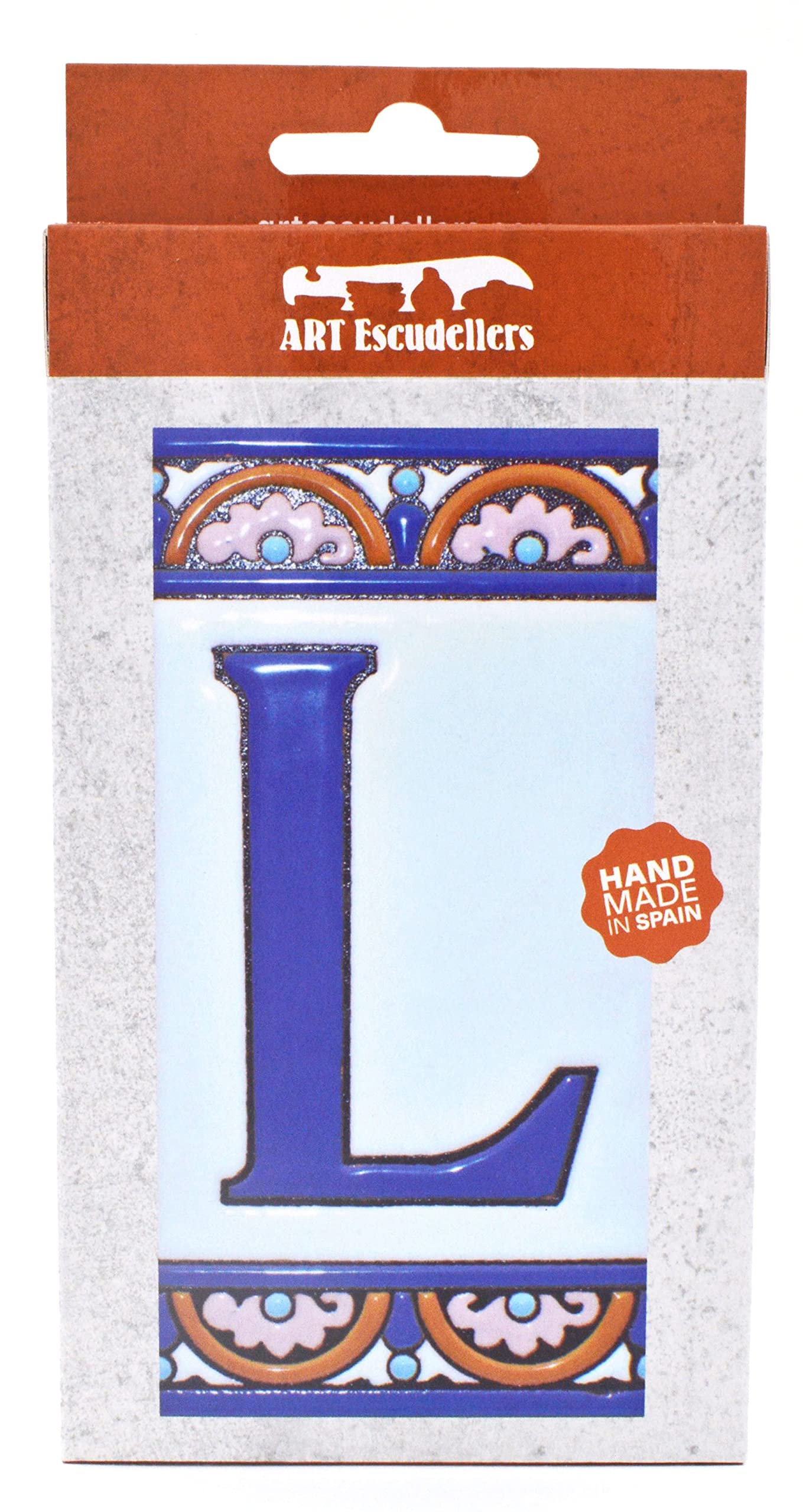 6 Inch Handpainted House Letter Tiles - Custom Address Signs & Name Plaques for Home Decor - ARCO GRANDE Design 5.86