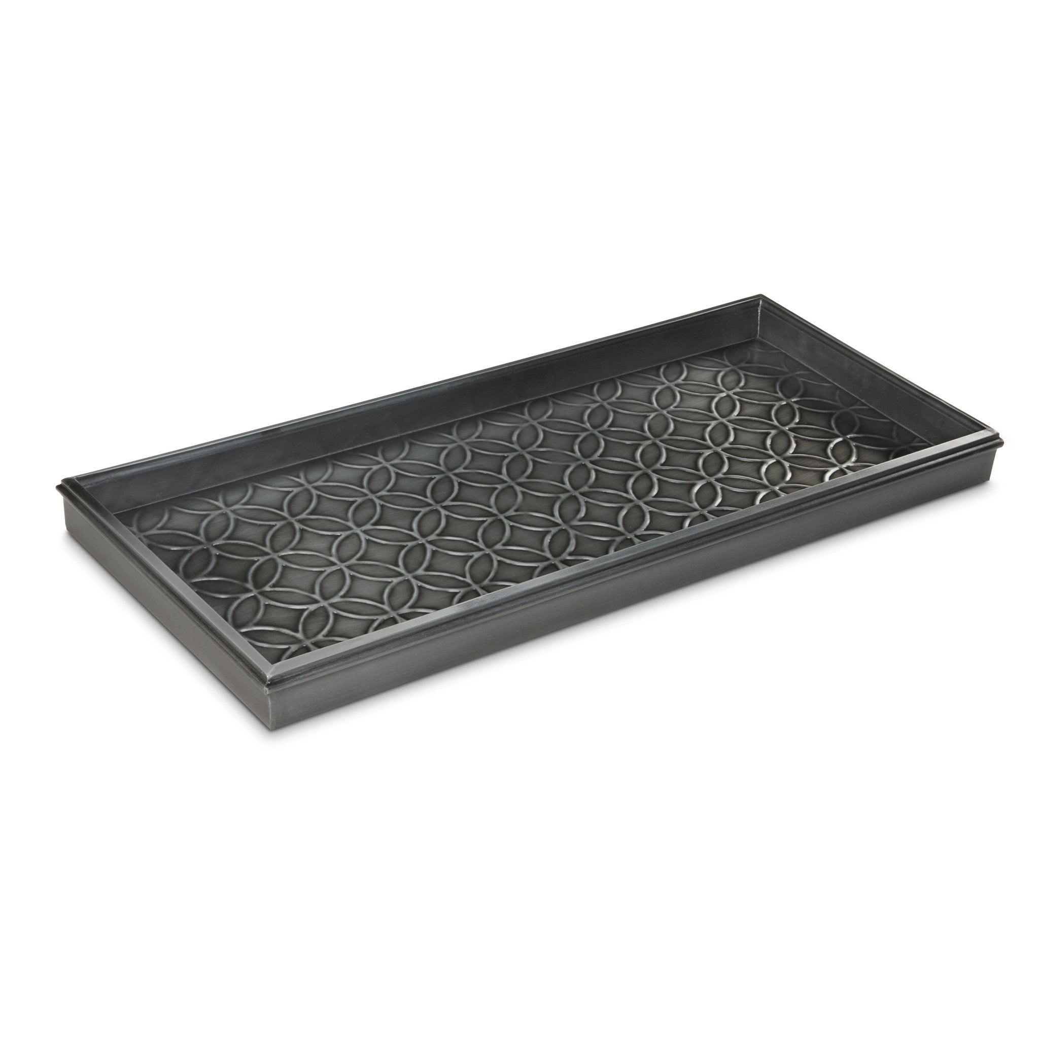 Double Circles Multi-Purpose Boot Tray - Durable Shoe & Boot Drying Mat for Entryway, Mudroom, Garage - Waterproof & Non-Slip Floor Protector for Wet Shoes, Rainy Days & Winter Weather