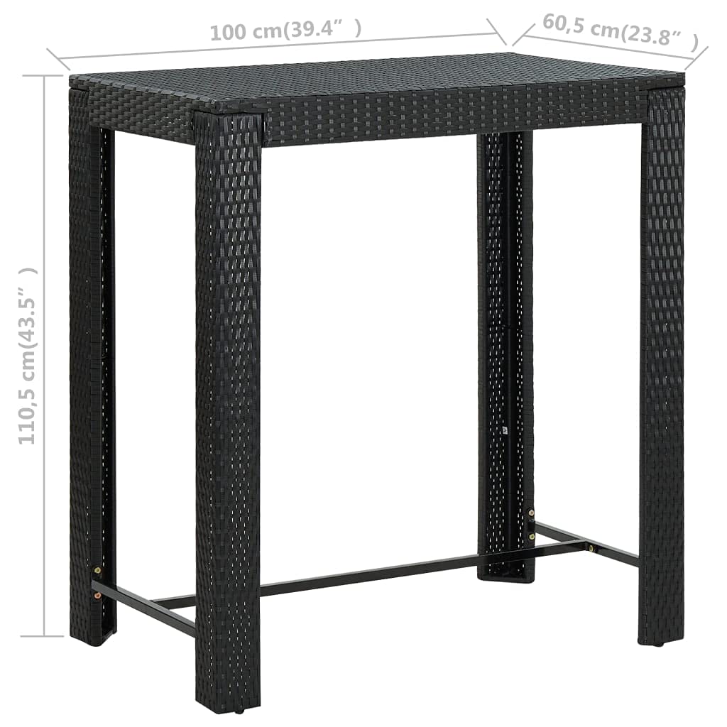 Outdoor Patio Bar Table - 39.4