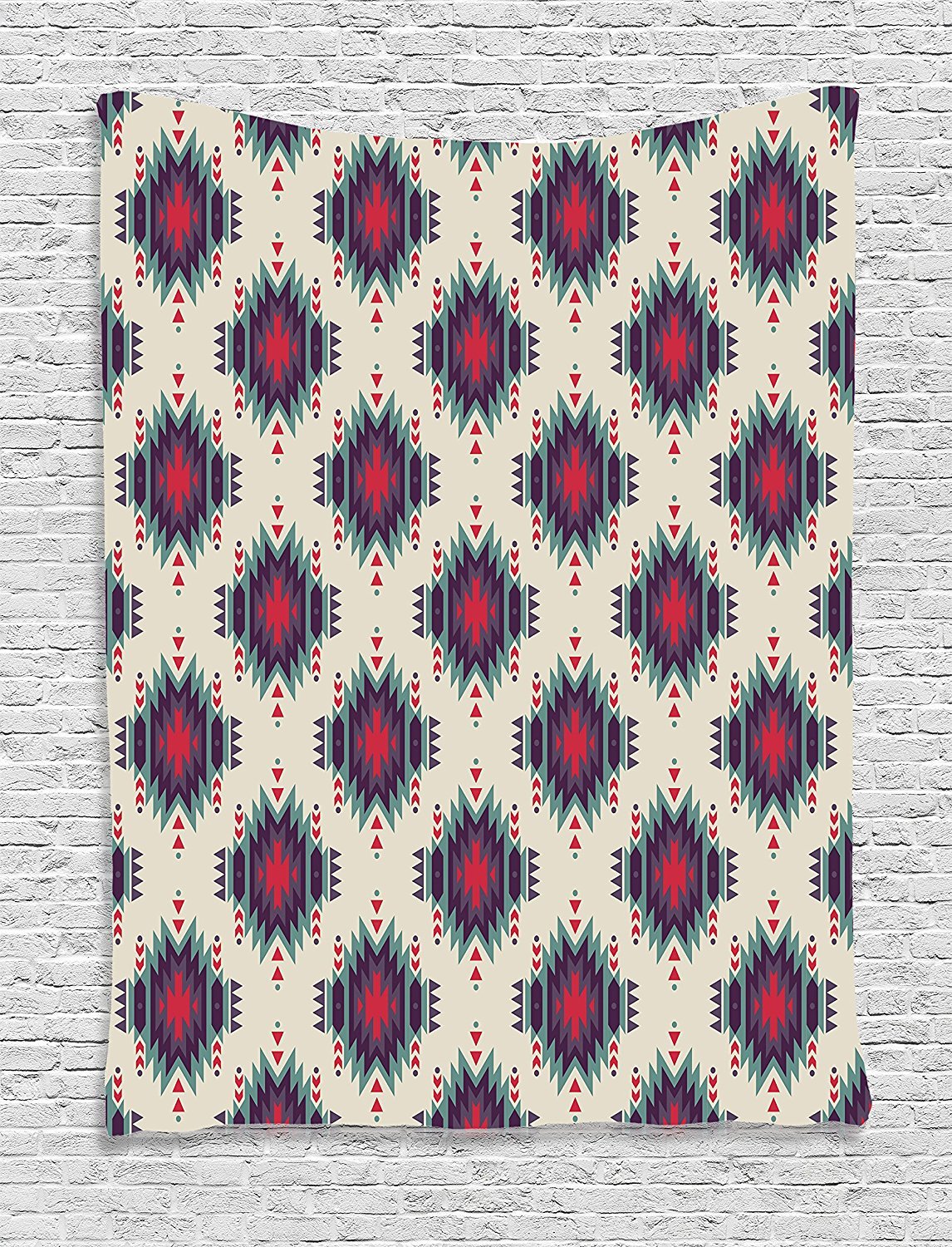 Ambesonne Colorful Tapestry - Prehistoric Folkloric First Nation Design Wall Hanging for Bedroom, Living Room & Dorm Decor | 40x60 Inches Multicolor | Perfect for Boho Chic, Meditation Spaces & Cultural Home Decor