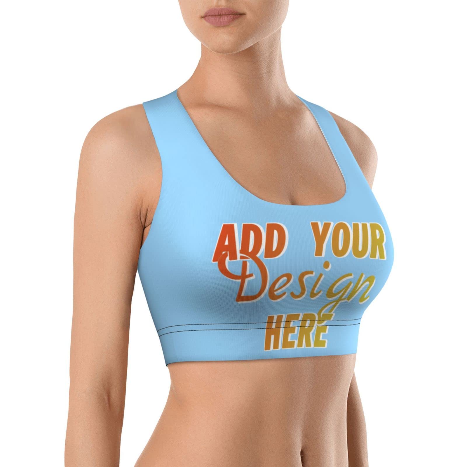 Custom Sports Bras with Photos - Design Your Own Personalized Workout Bras for Running, Gym & Yoga | High-Performance Support for Active Women