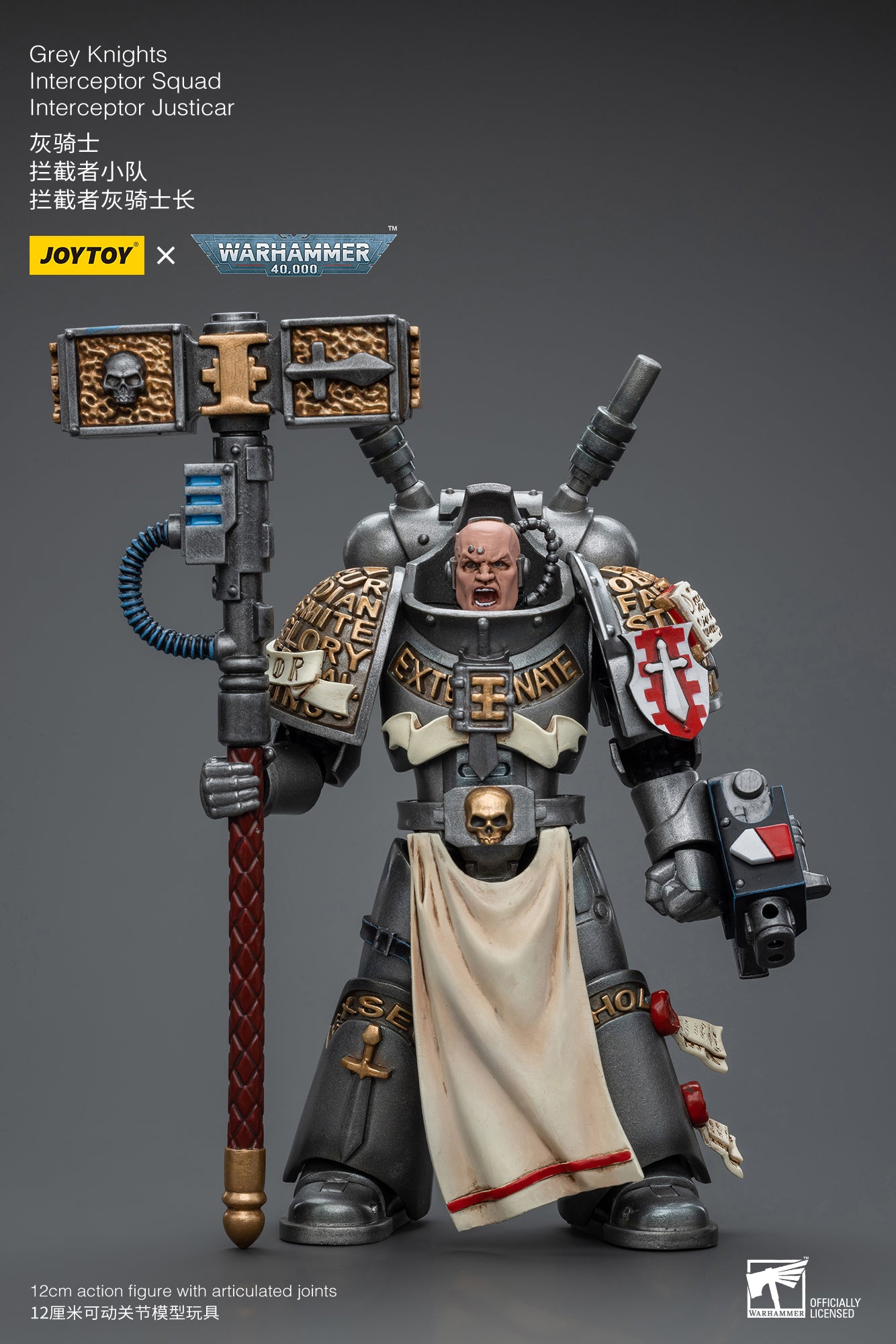 JOYTOY 1/18 Scale Warhammer 40K Grey Knights Interceptor Squad Action Figure - Collectible Miniature for Tabletop Gaming & Display