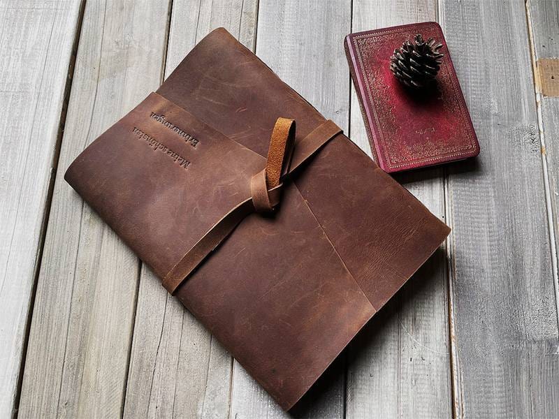 Personalized Saddle Leather Hiking Journal - Durable Outdoor Notebook for Trail Adventures, Camping & Nature Exploration