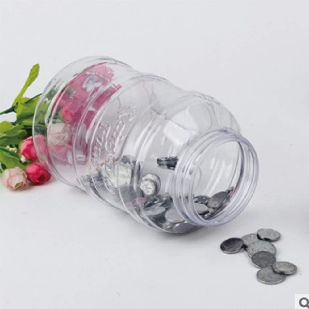 VALINK Digital Piggy Bank with LCD Display - Automatic Coin Counter & Money Saving Jar for Kids & Adults - Transparent Change Counter for Home, Office, and Gift Giving