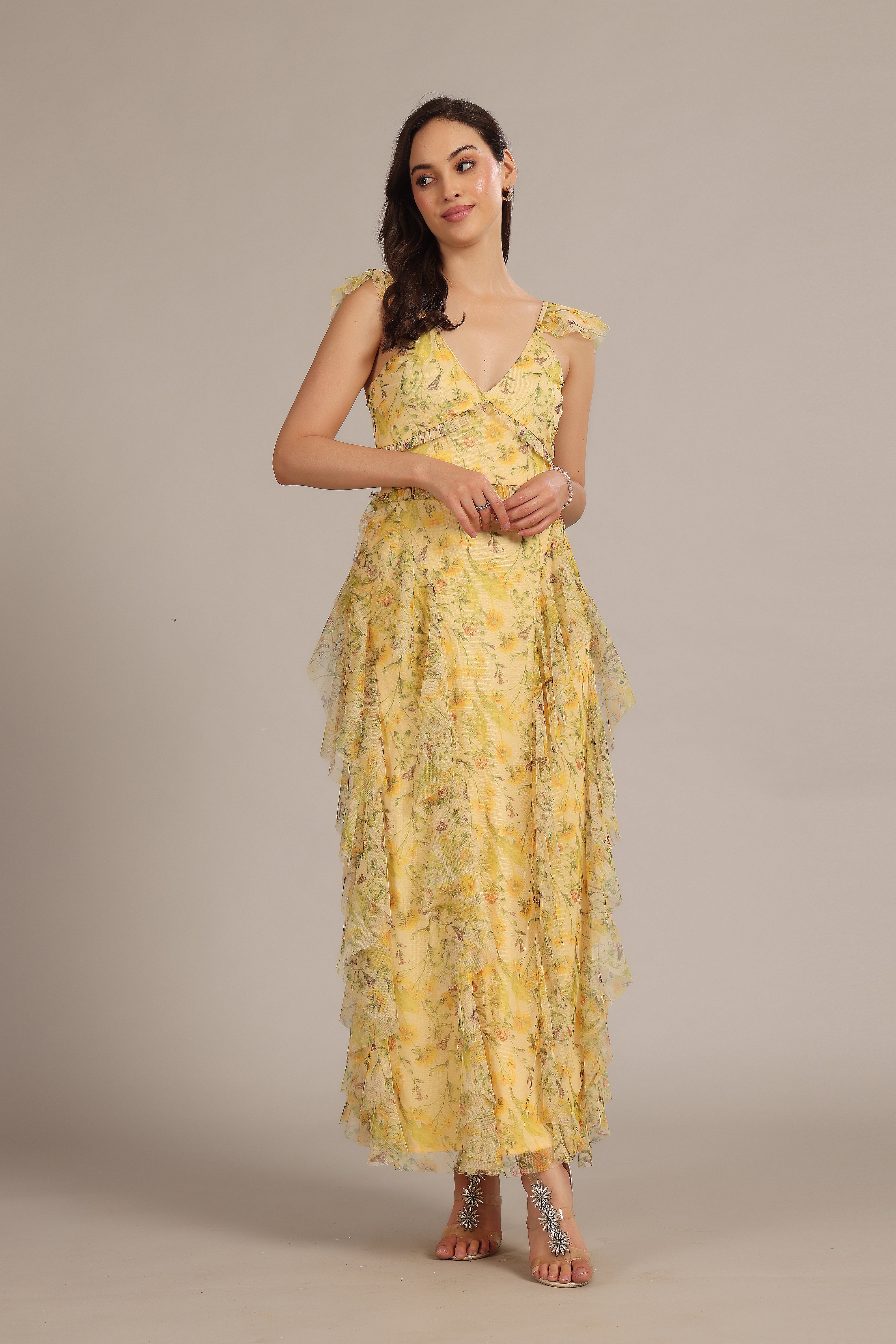 Malin Maxi Dress - Floral Yellow Summer Dress for Women | Perfect for Beach, Vacation & Casual Outings