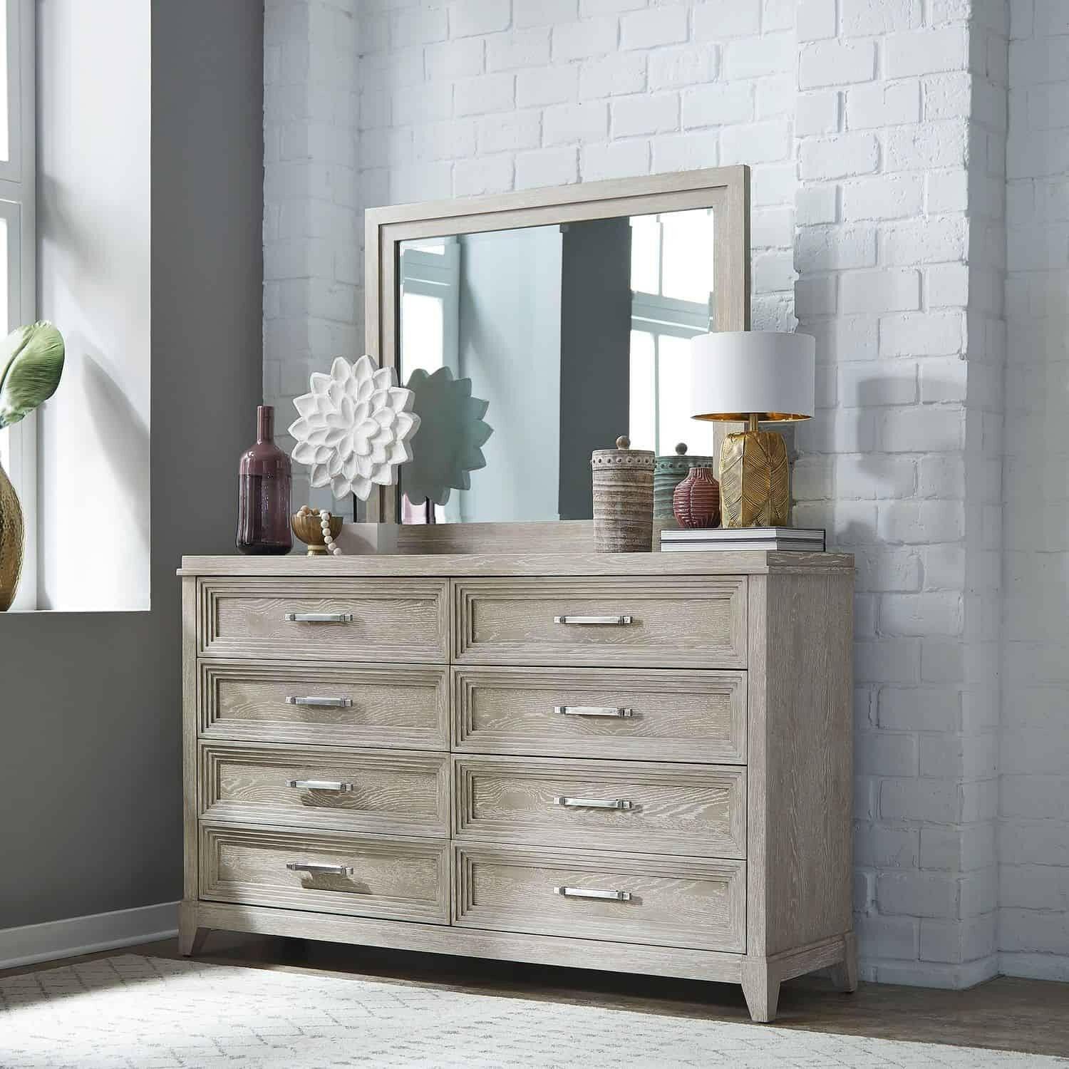 Belmar Dresser Mirror 902 br32 - Elegant Vanity Mirror with Adjustable Tilt for Bedroom, Bathroom & Dressing Room - Perfect for Makeup, Grooming & Home Decor