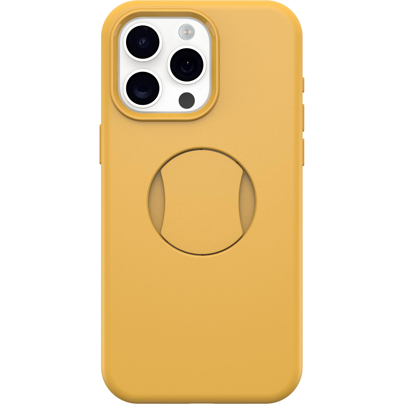 OtterBox iPhone 15 Pro MAX Case - OtterGrip Symmetry Series with Built-in Grip, Aspen Gleam (Orange) | Slim Protective Cover, MagSafe Compatible, Raised Edges for Camera & Screen Protection | Perfect for Outdoor Activities, Travel & Daily Use