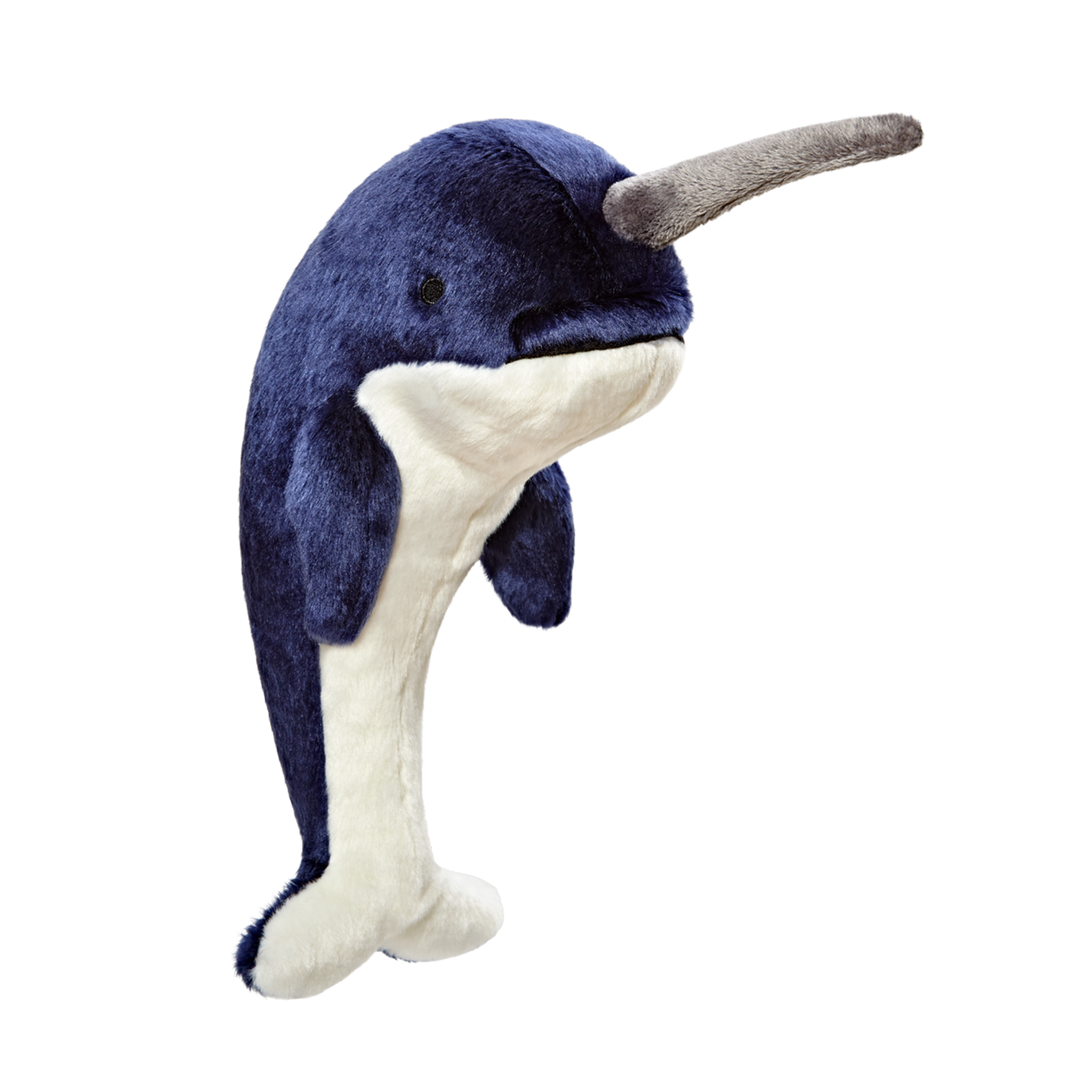 Fluff & Tuff Blue Narwhal Dog Toy - Durable Plush Chew Toy for Medium & Large Dogs - Perfect for Playtime, Training & Cuddling