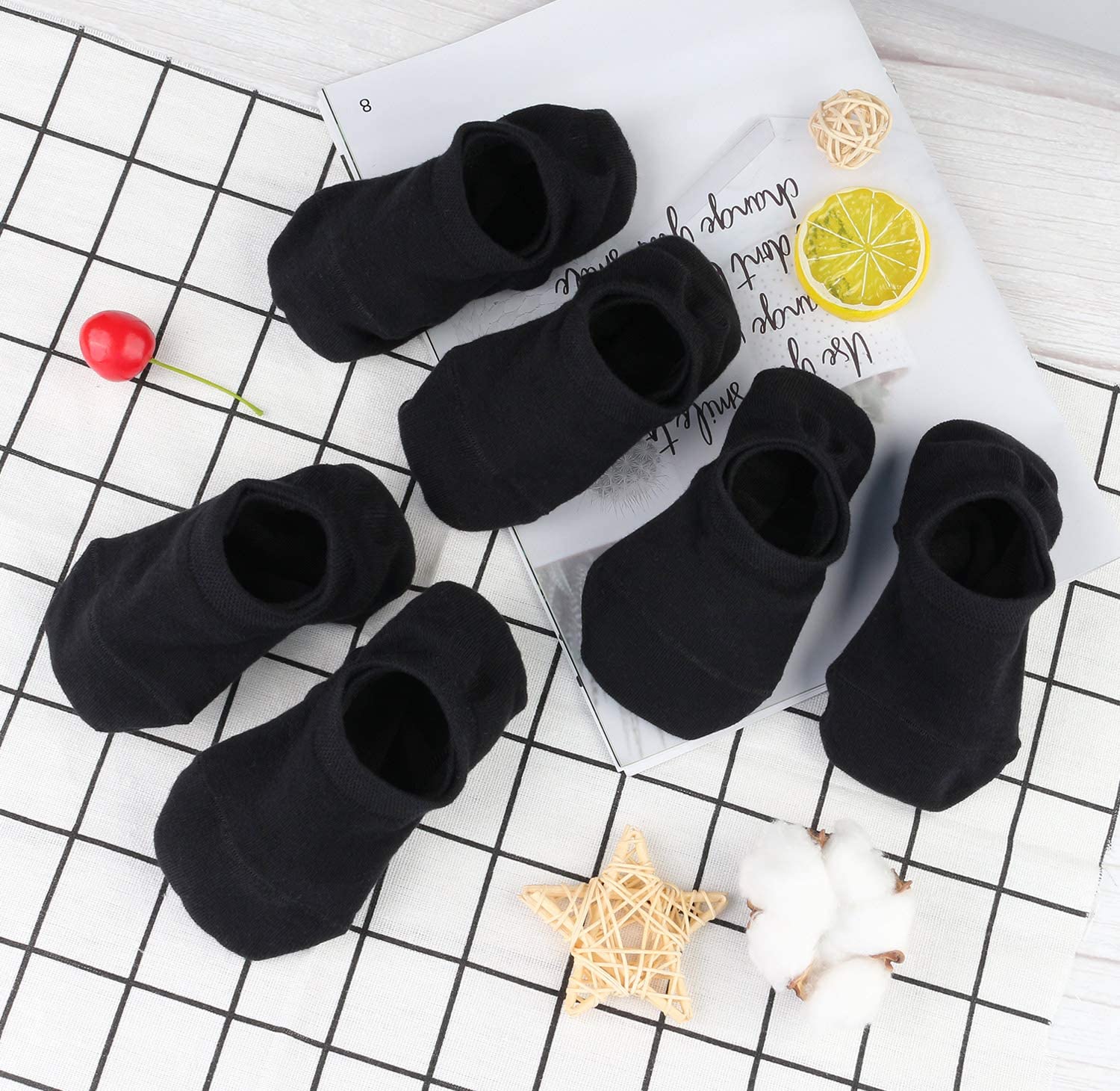 Auranso Girls & Boys No Show Socks 10 Pack - Anti Slip Low Cut Toddler Socks for School, Sports & Everyday Wear