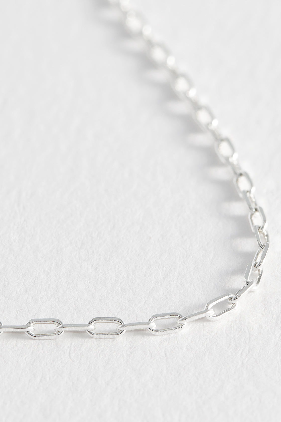 Sterling Silver Plated Oval Chain Necklace Eb5285S - Elegant & Durable Jewelry for Women, Perfect for Parties, Weddings & Everyday Wear