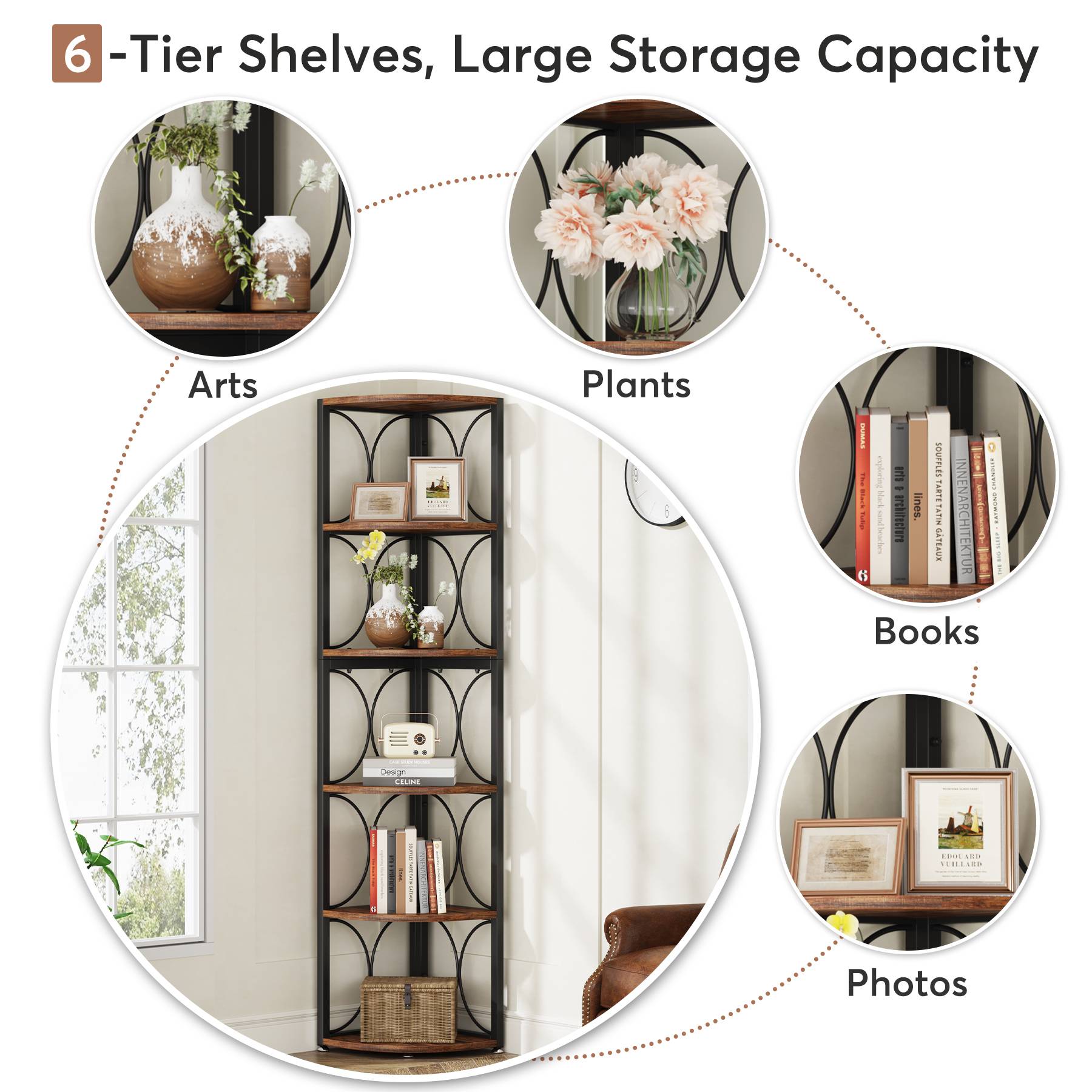 6 Tier Corner Shelf - Sturdy 67