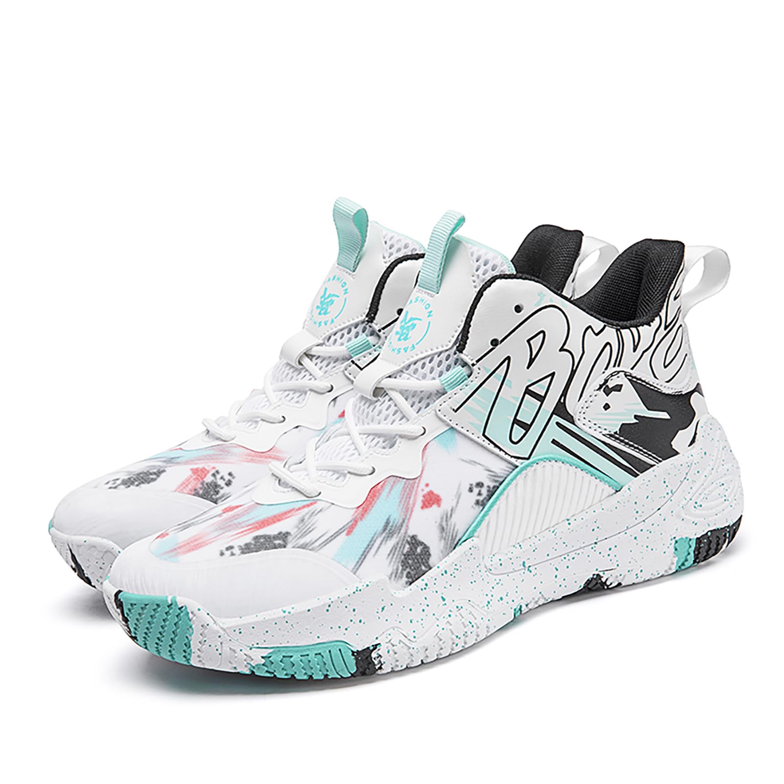Stylish Unisex Basketball & Running Sneakers - High Rebound, Non-Slip Sports Shoes with Colorful Design | Perfect for Court Games, Gym Workouts & Casual Wear