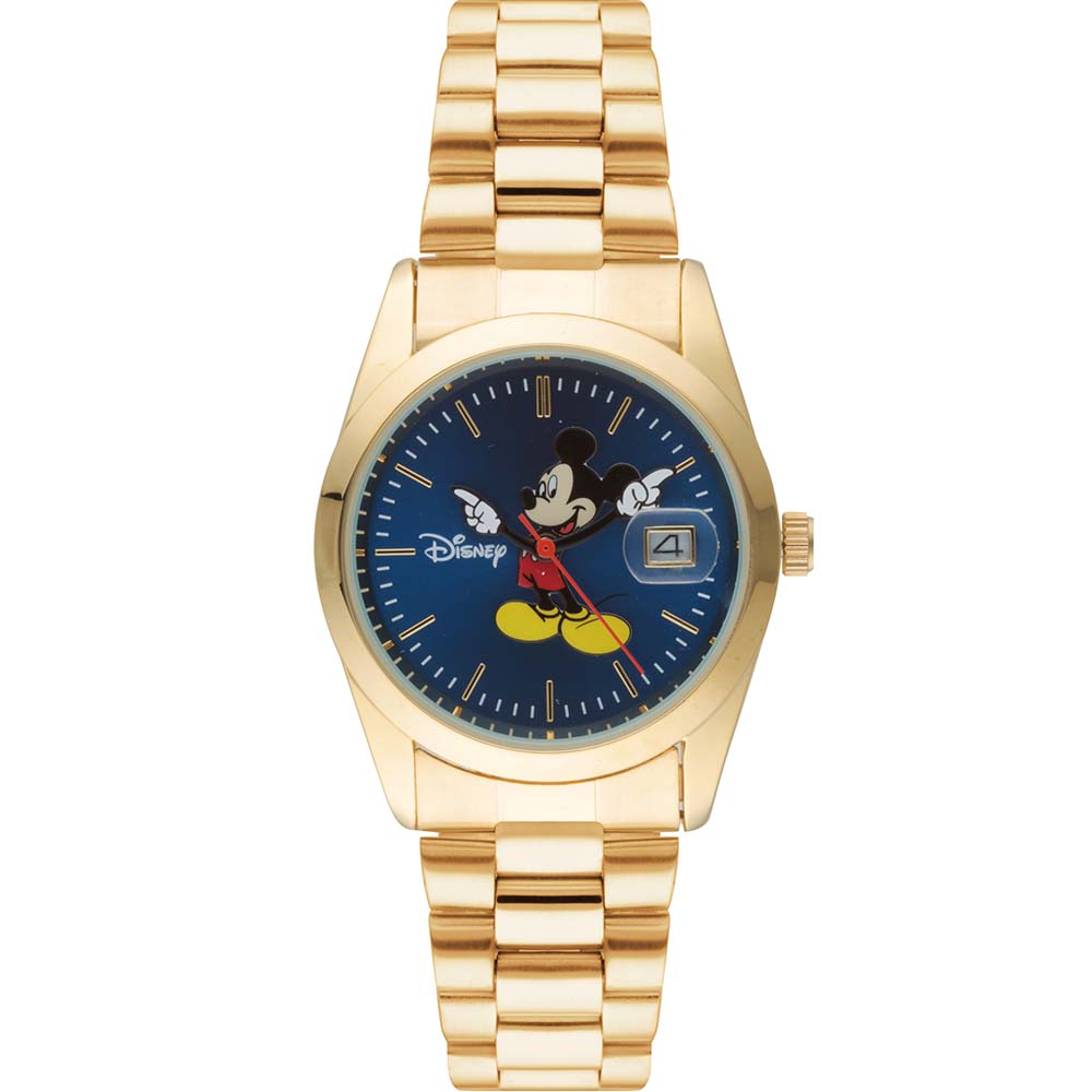 Disney Mickey Mouse Gold Tone Watch for Men & Women - Stylish Casual & Dress Timepiece for Everyday Wear, Gifts, and Collectibles