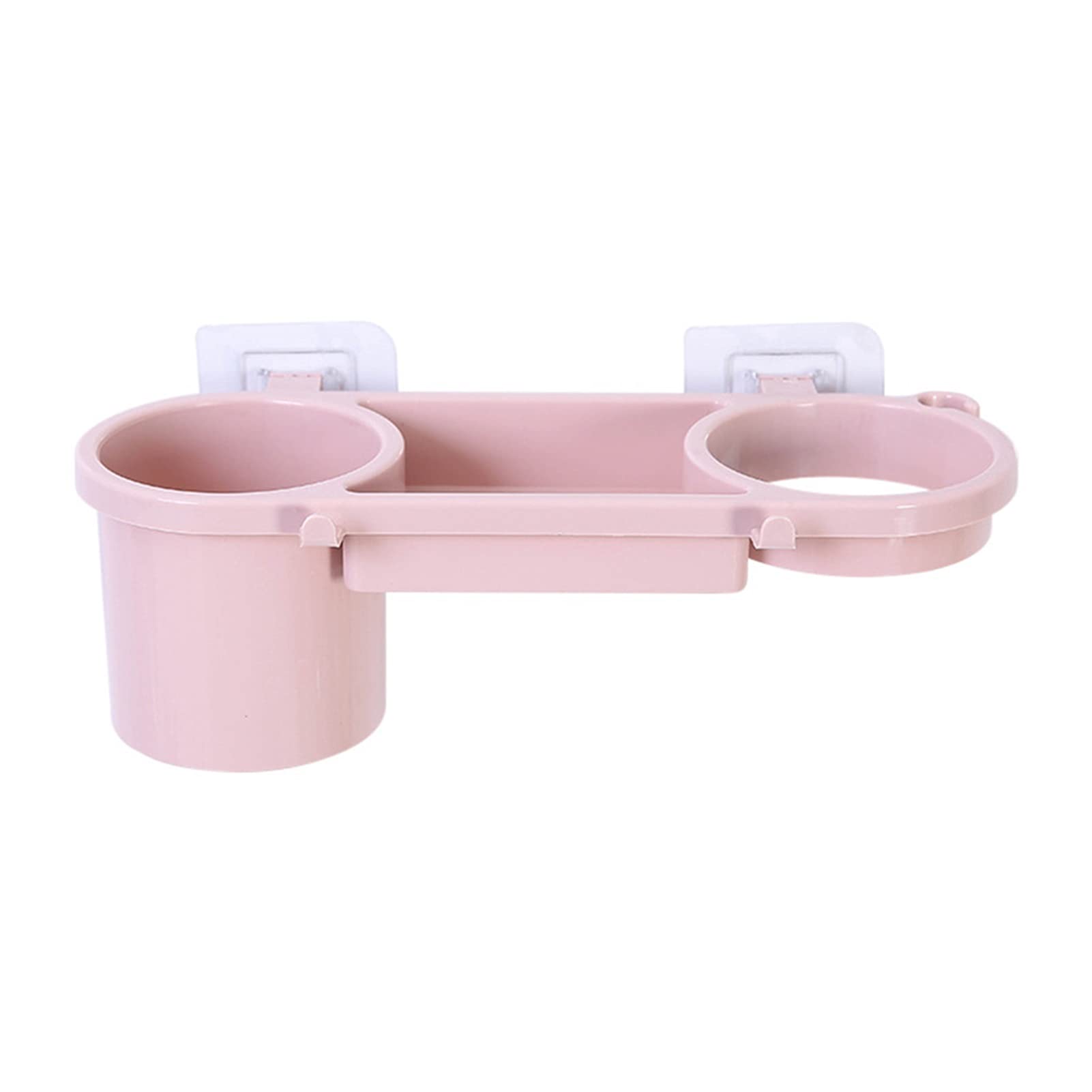 ABS Wall Mount Hair Dryer Holder - Sturdy Adhesive Bathroom Storage Rack for Hair Dryers | Space-Saving Organizer for Bathroom, Salon & Home Use (2-Pack)