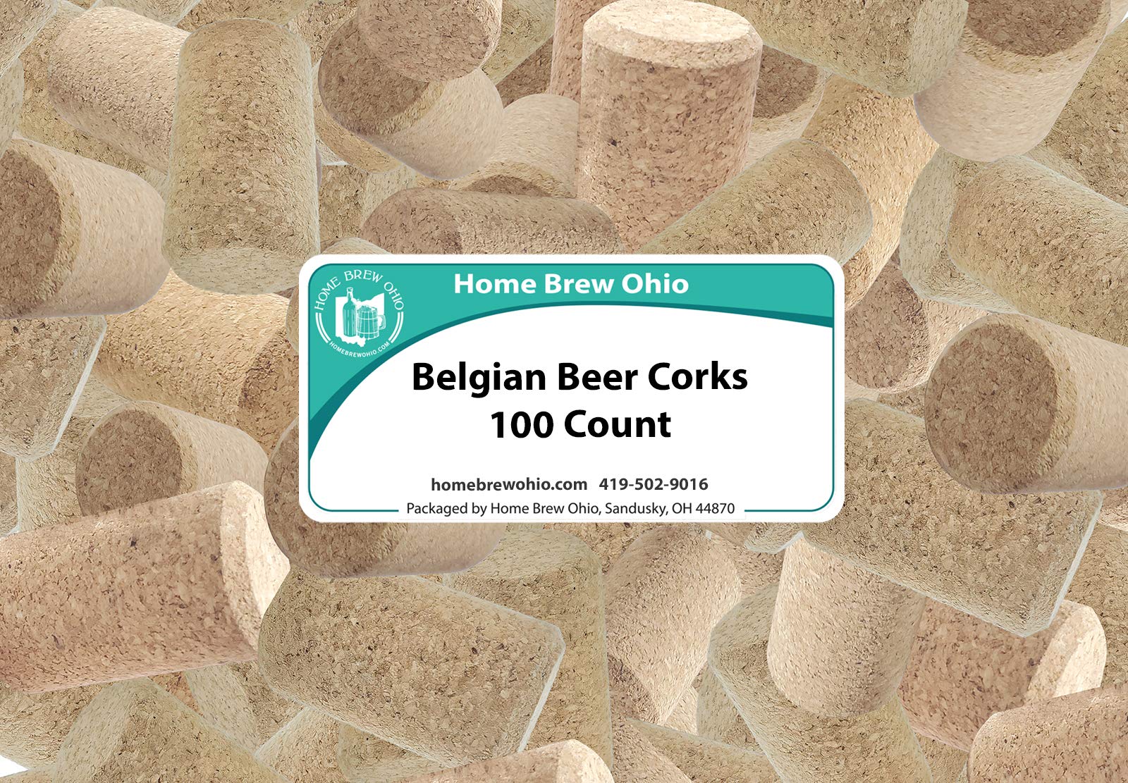 Premium Belgian Beer Corks for Home Brewing - 100 Count Pack | Ideal for Bottling Craft Beer, Wine Making & DIY Brewing Projects