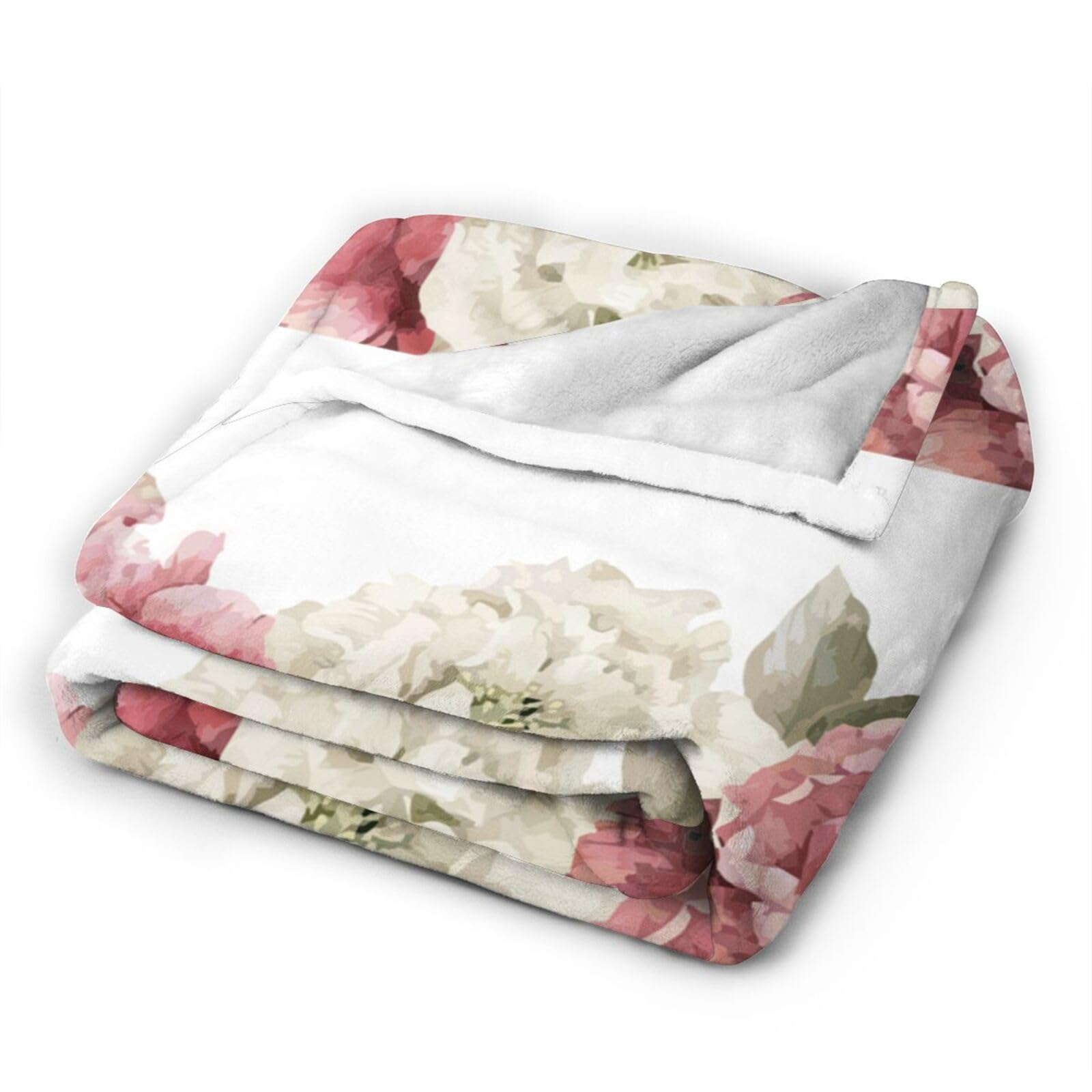 Custom Personalized Baby Blankets with Name - Floral Embroidered Newborn Blanket for Girls & Boys - Soft Swaddle & Toddler Gift for Baby Showers, Christening & Nursery Decor