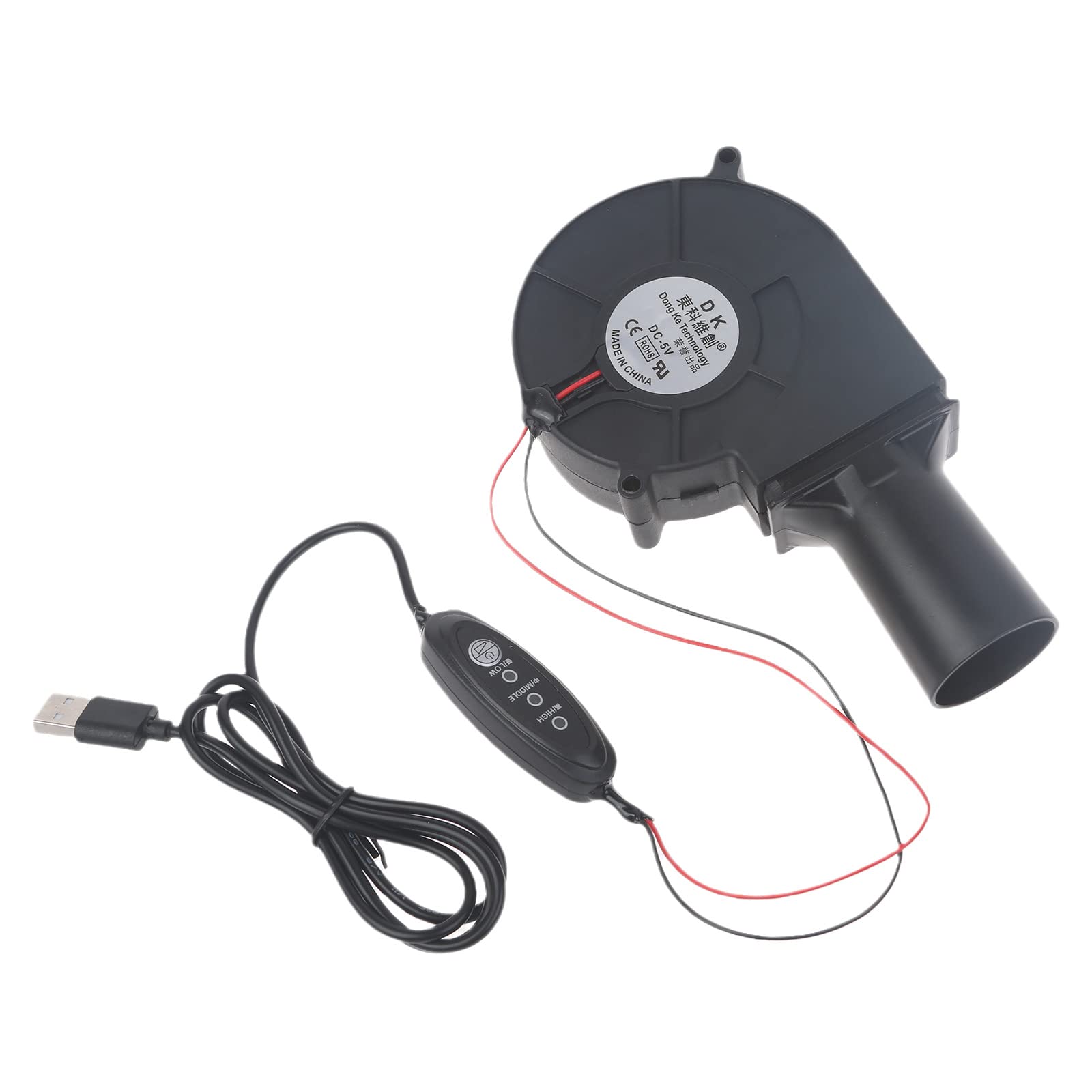 illombo Portable USB BBQ Fan - Handheld Air Blower for Outdoor Grilling, Camping & Picnics | USB-Powered Barbecue Fan for Faster Charcoal Ignition & Even Cooking | Perfect for Backyard BBQs, Tailgating & Campfire Cooking