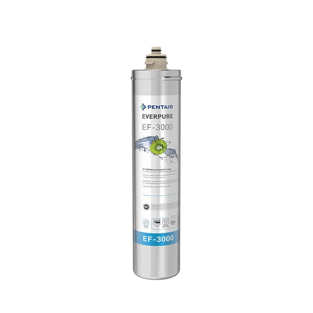 Everpure EF-3000 EV985750 Under Sink Water Filtration System Replacement Cartridge (2 Pack) - Pure Drinking Water for Home & Office Use