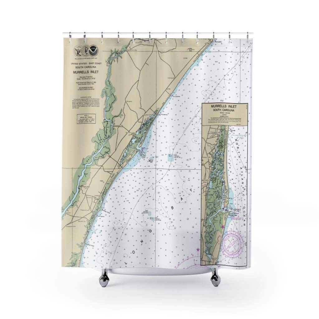Nautical Chart Shower Curtain 71