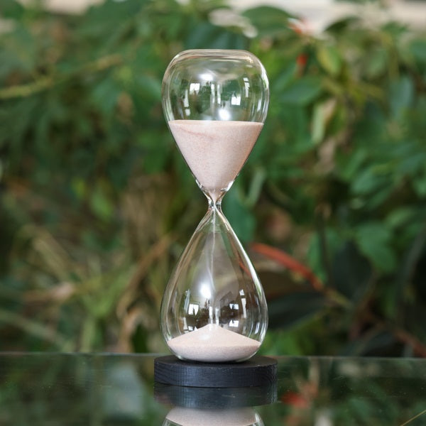 60 Minute Large Freestanding Hourglass with Natural Sand - Perfect for Home Decor, Office Desk, Meditation Timer & Unique Gift Idea