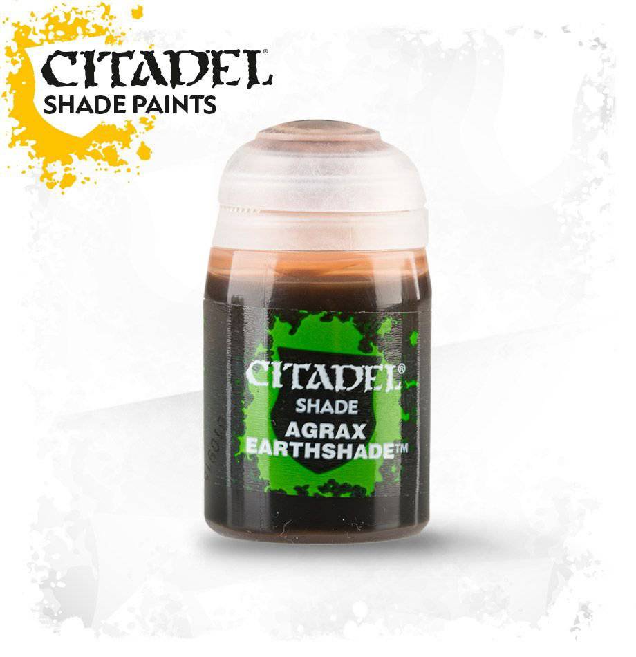 Citadel Colour Shade Agrax Earthshade Paint - Miniature Painting Wash for Warhammer, D&D & Tabletop Gaming - Perfect for Realistic Shadows & Weathering Effects