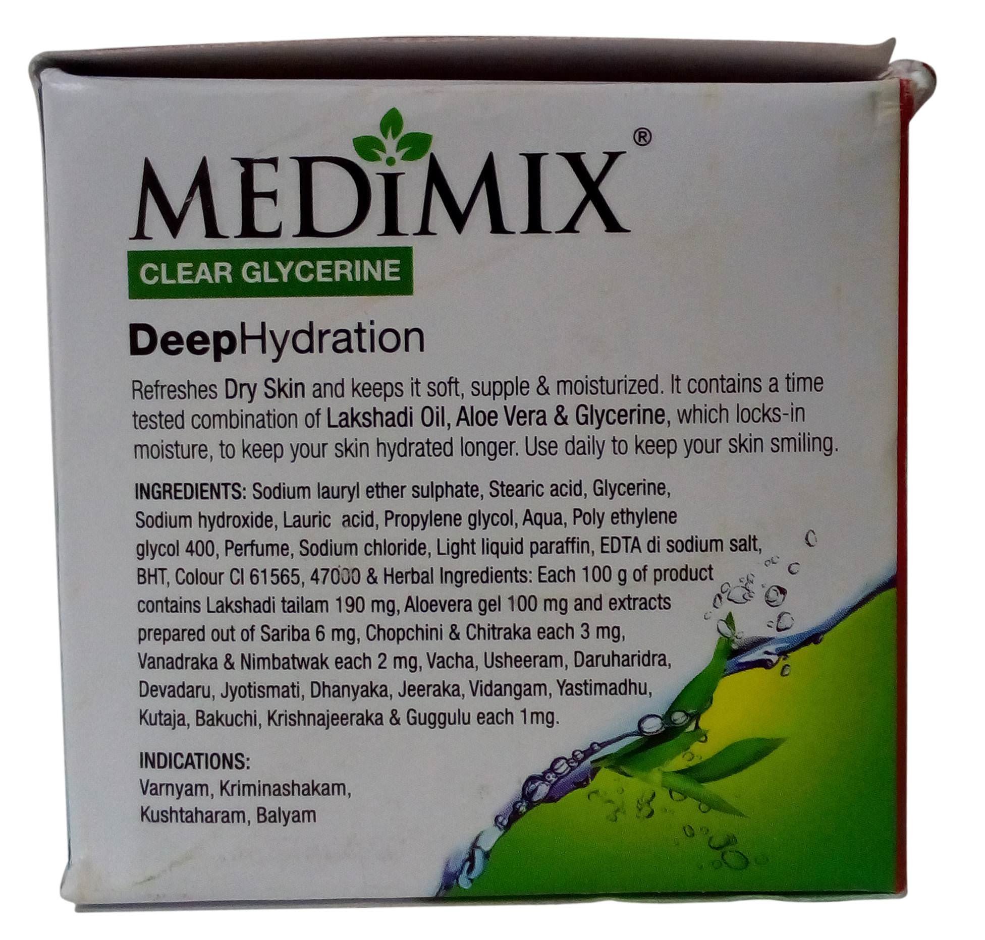 Medimix Clear Glycerine Soap - 400g Deep Hydration Moisturizing Bar for Dry Skin | Promo Pack | Ideal for Daily Face & Body Cleansing, Sensitive Skin Care
