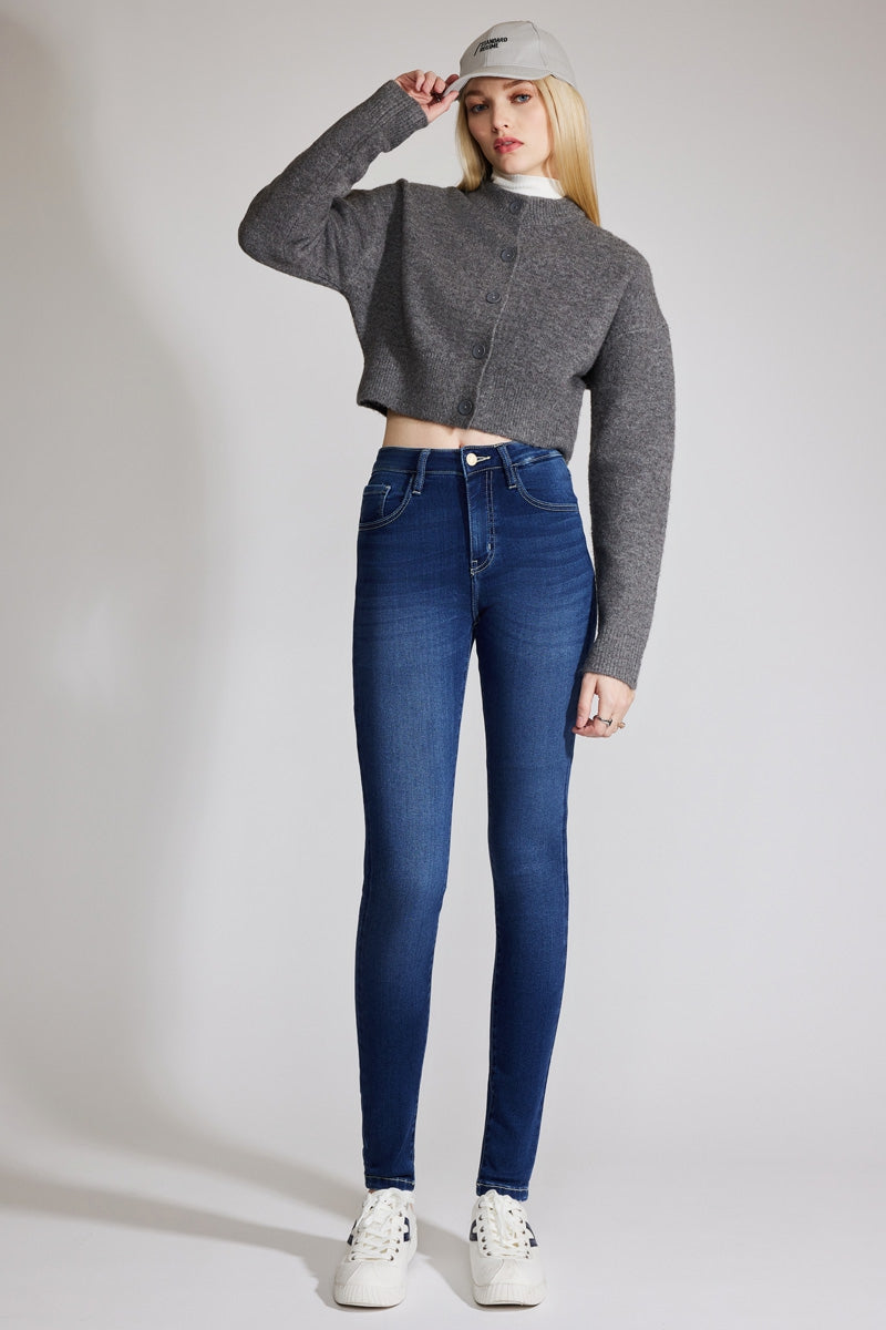 Dolores Premier High Rise Super Skinny Jeans for Women - Stretch Denim Pants Slim Fit Tummy Control - Perfect for Casual Wear, Night Out & Office Outfits