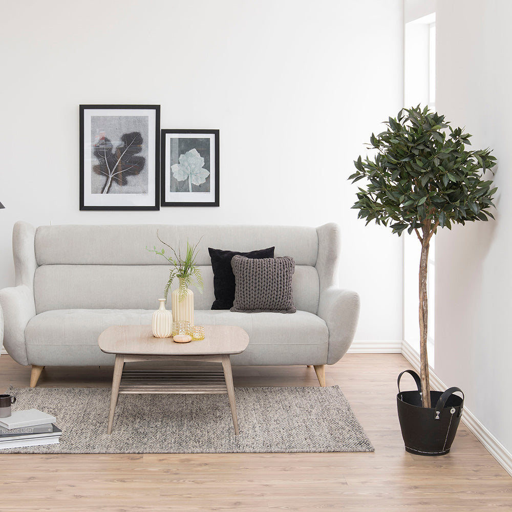 VIVEKA 80cm Natural Wood Coffee Table - Modern Living Room Furniture for Home Decor & Relaxation